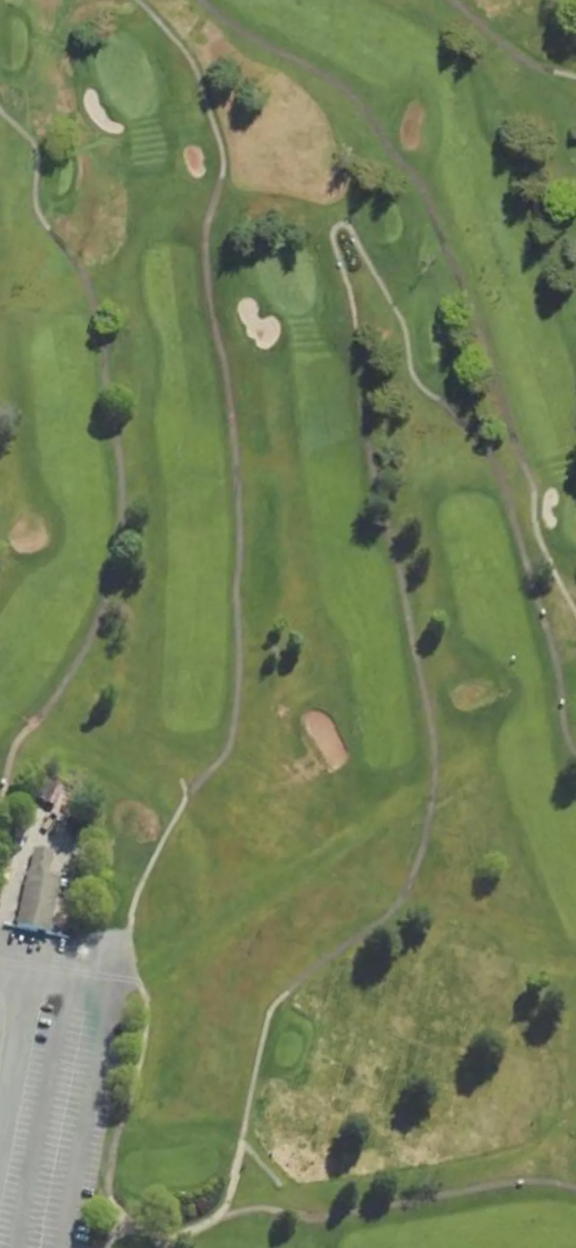 The Club at Shannondell hole 10 aerial preview, par 4, 333 yards