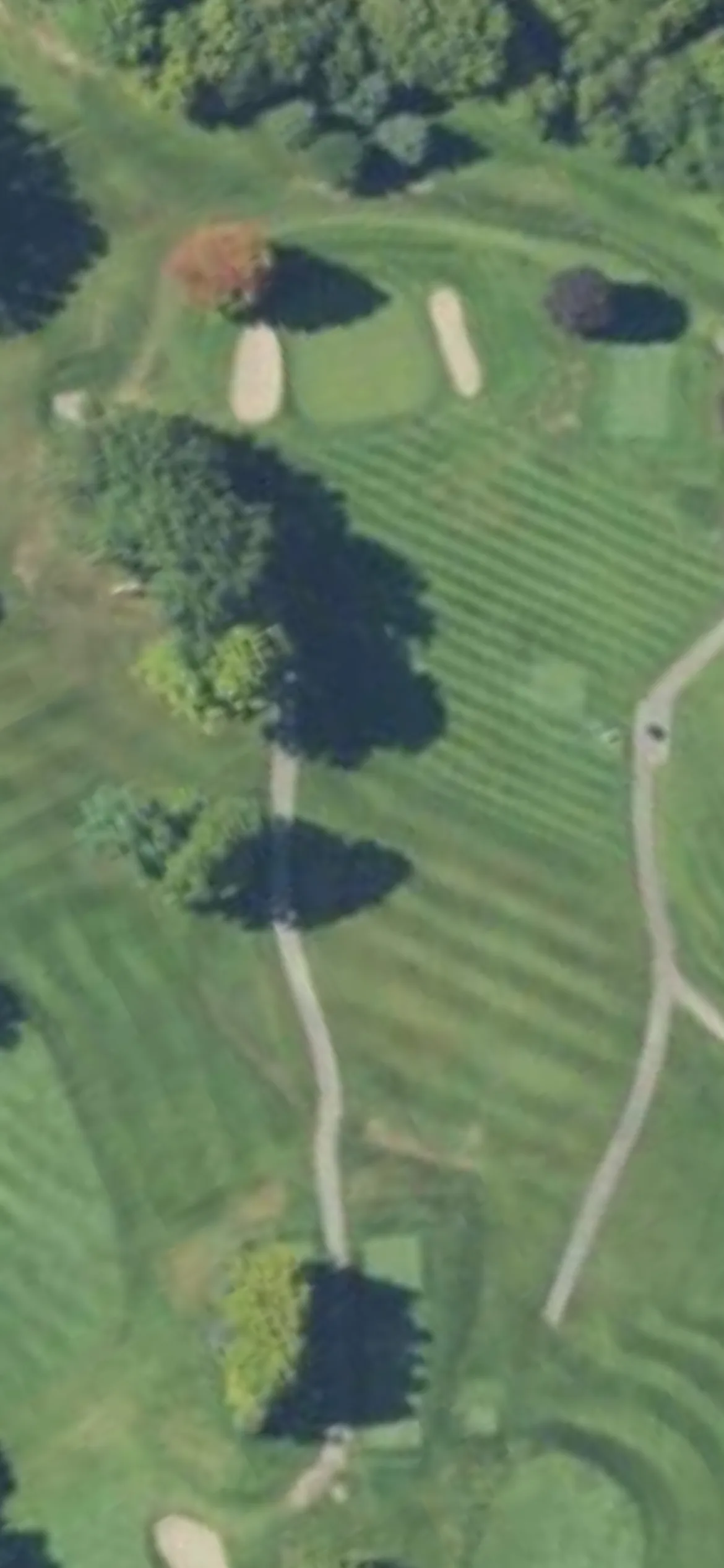 Kent Country Club hole 5 aerial preview, par 3, 170 yards