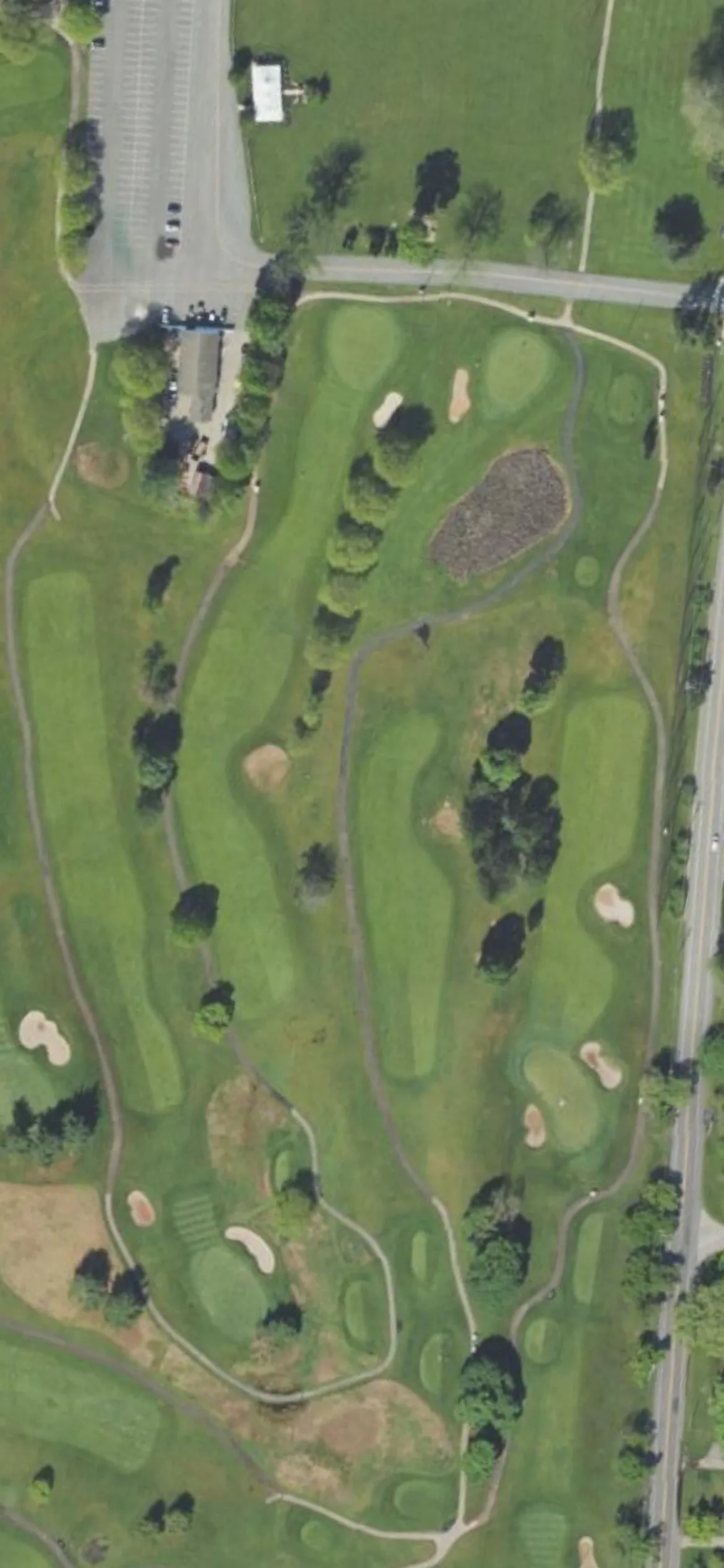 The Club at Shannondell hole 6 aerial preview, par 4, 385 yards
