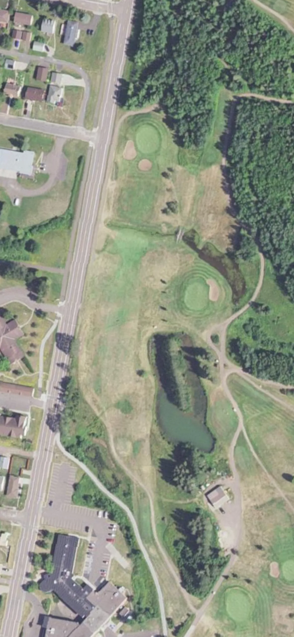 Two Harbors - Lakeview National Golf Course hole 11 aerial preview, par 4, 377 yards