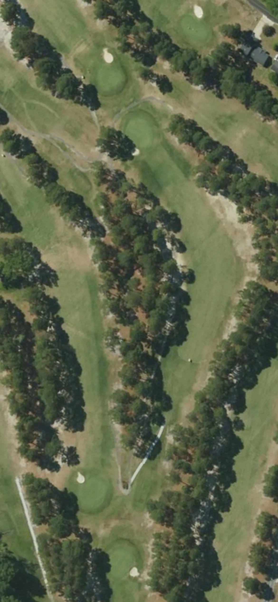 Southern Wayne CC hole 13 aerial preview, par 4, 378 yards