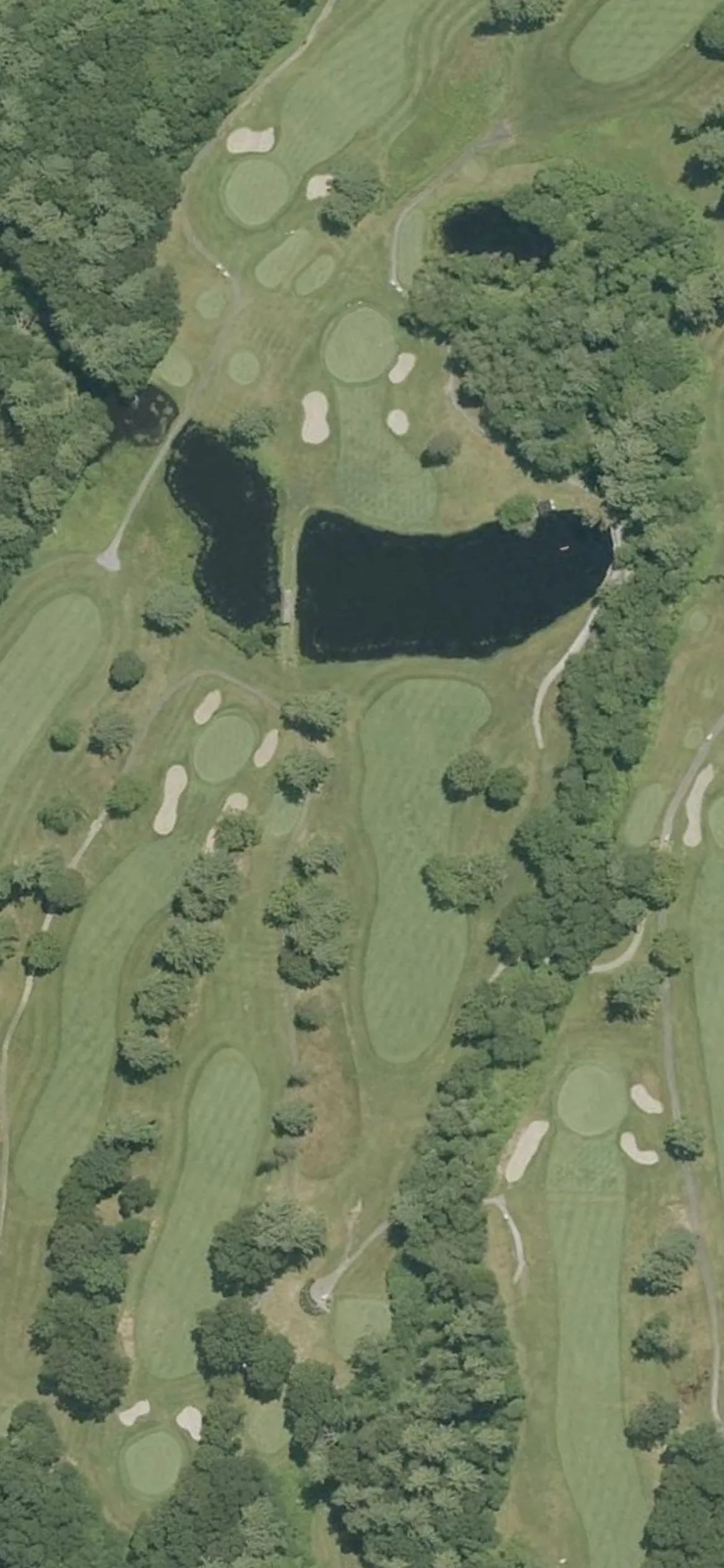 Haverhill Country Club hole 17 aerial preview, par 4, 423 yards