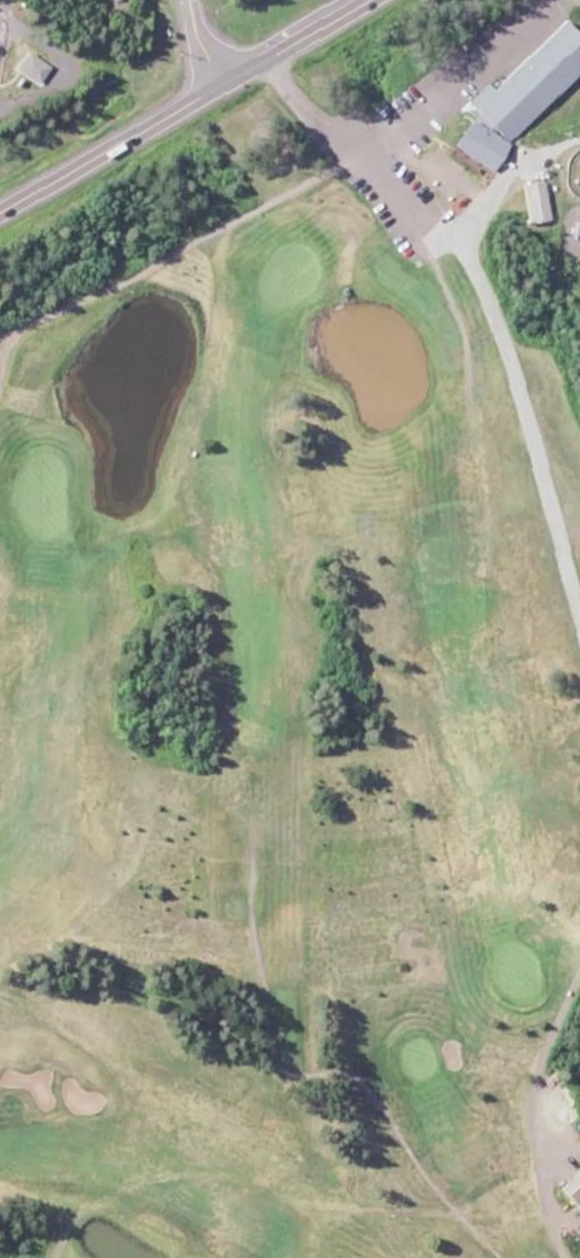 Two Harbors - Lakeview National Golf Course hole 9 aerial preview, par 4, 369 yards