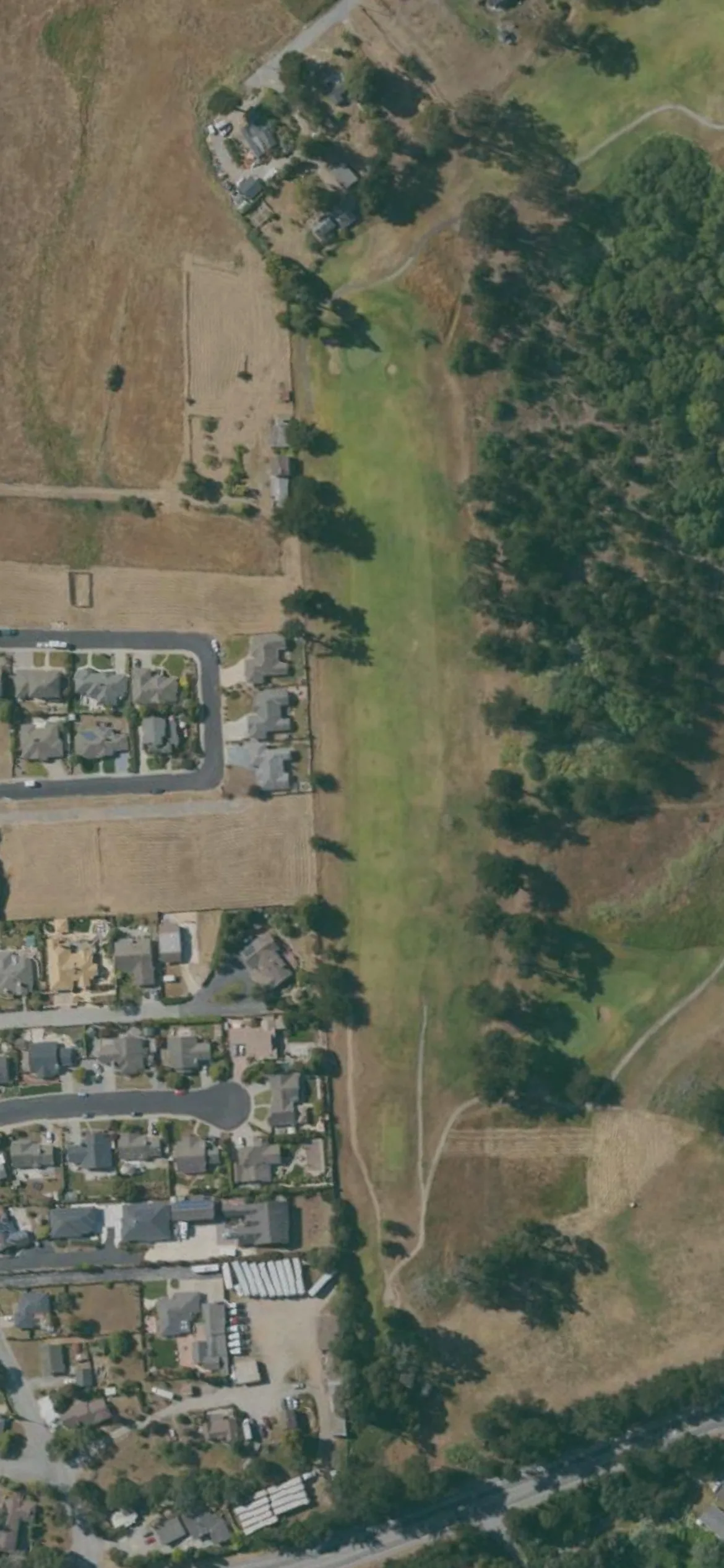 Pajaro Valley GC hole 4 aerial preview, par 5, 520 yards