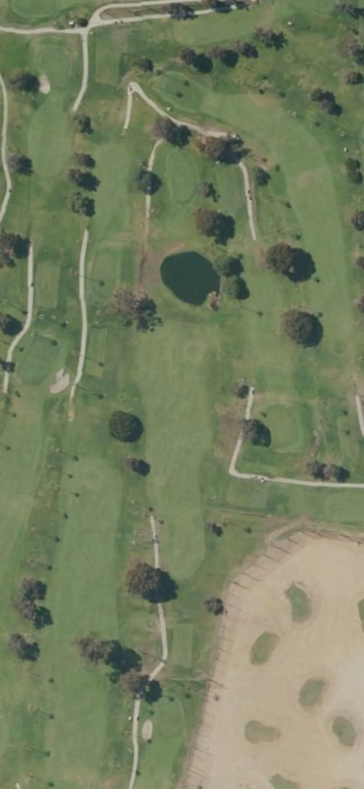 Westchester Golf Course hole 2 aerial preview, par 4, 324 yards