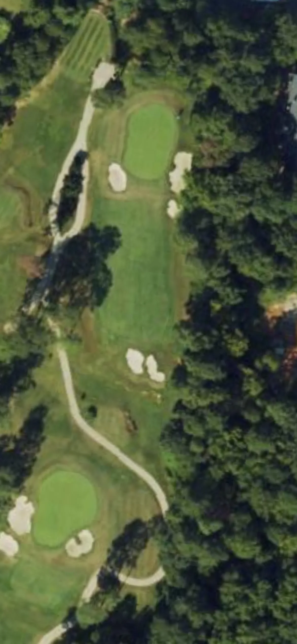 Raleigh CC hole 3 aerial preview, par 3, 221 yards