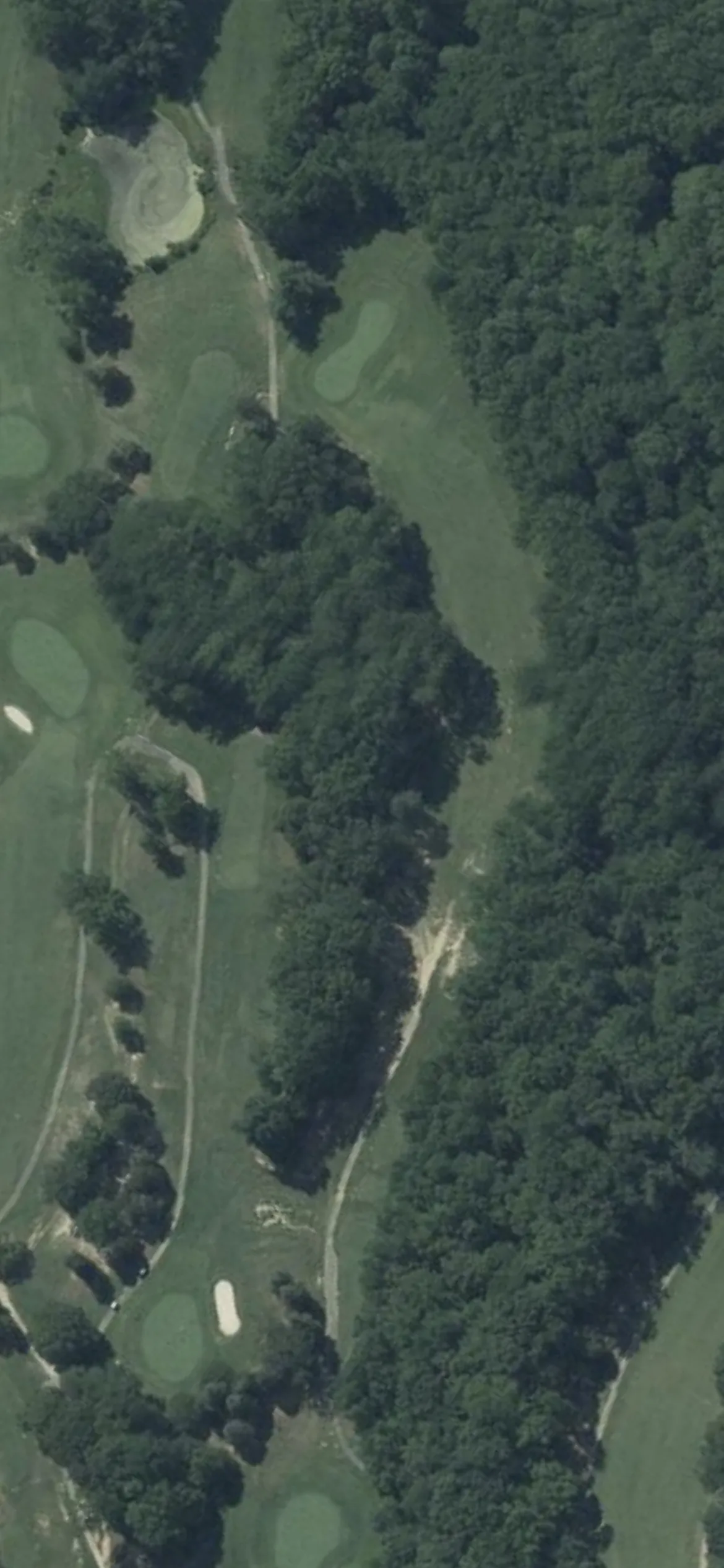 White Plains Golf Course hole 11 aerial preview, par 4, 345 yards
