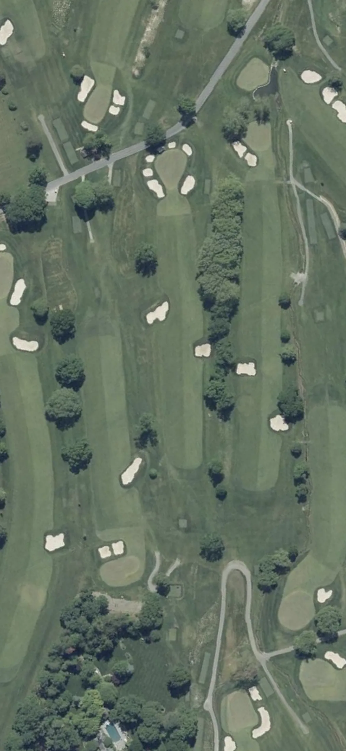 Green Spring Valley Hunt Club hole 11 aerial preview, par 4, 455 yards