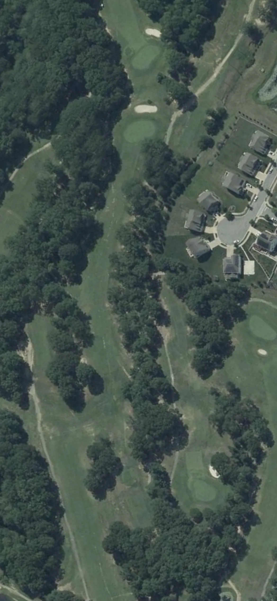 White Plains Golf Course hole 3 aerial preview, par 4, 400 yards