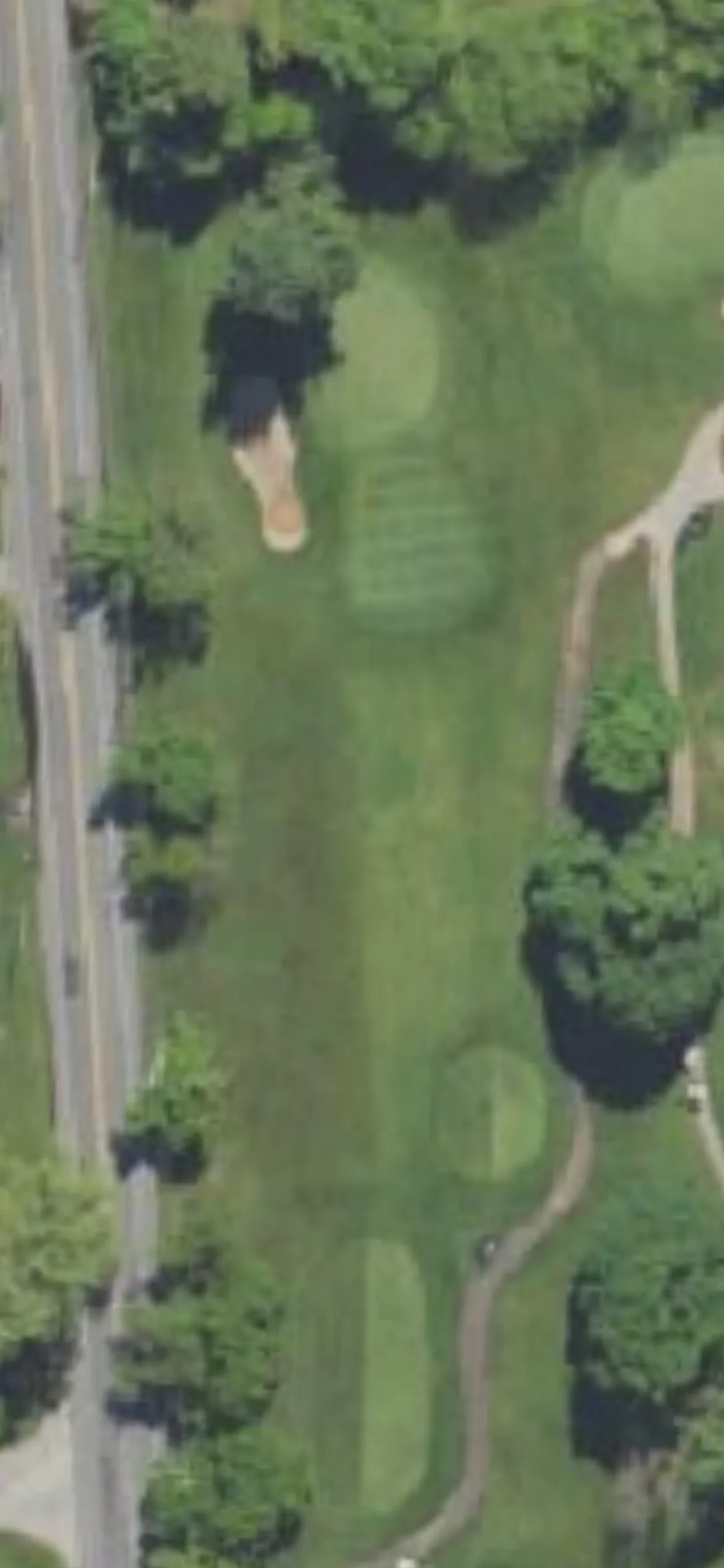 The Club at Shannondell hole 8 aerial preview, par 3, 137 yards