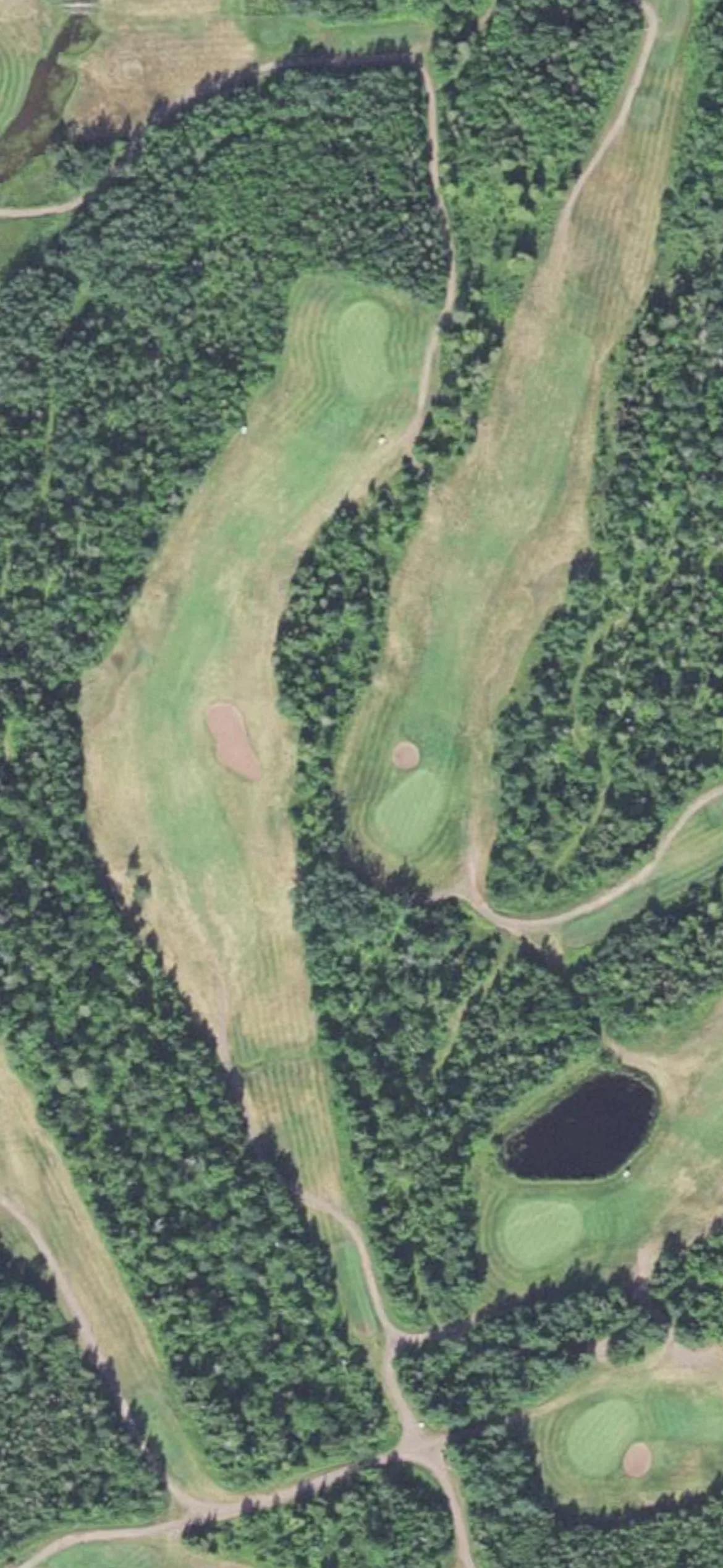 Two Harbors - Lakeview National Golf Course hole 15 aerial preview, par 4, 437 yards