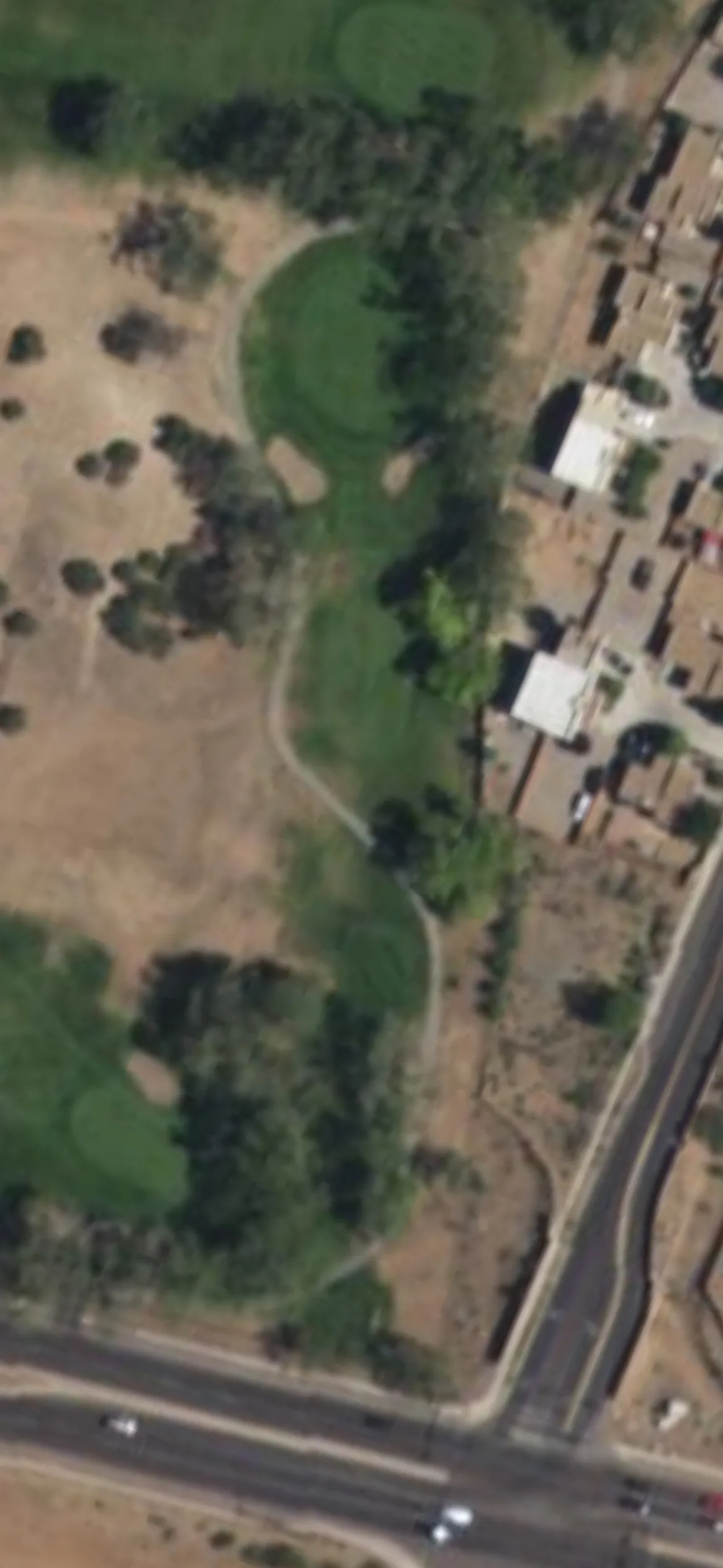 Santa Fe CC hole 12 aerial preview, par 3, 190 yards
