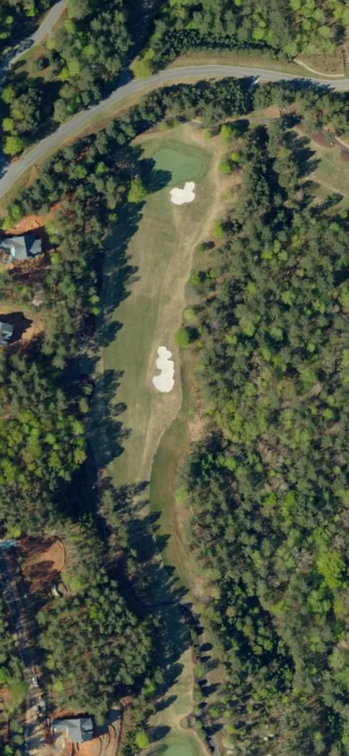Cliffs at Keowee Springs, The hole 4 aerial preview, par 4, 420 yards