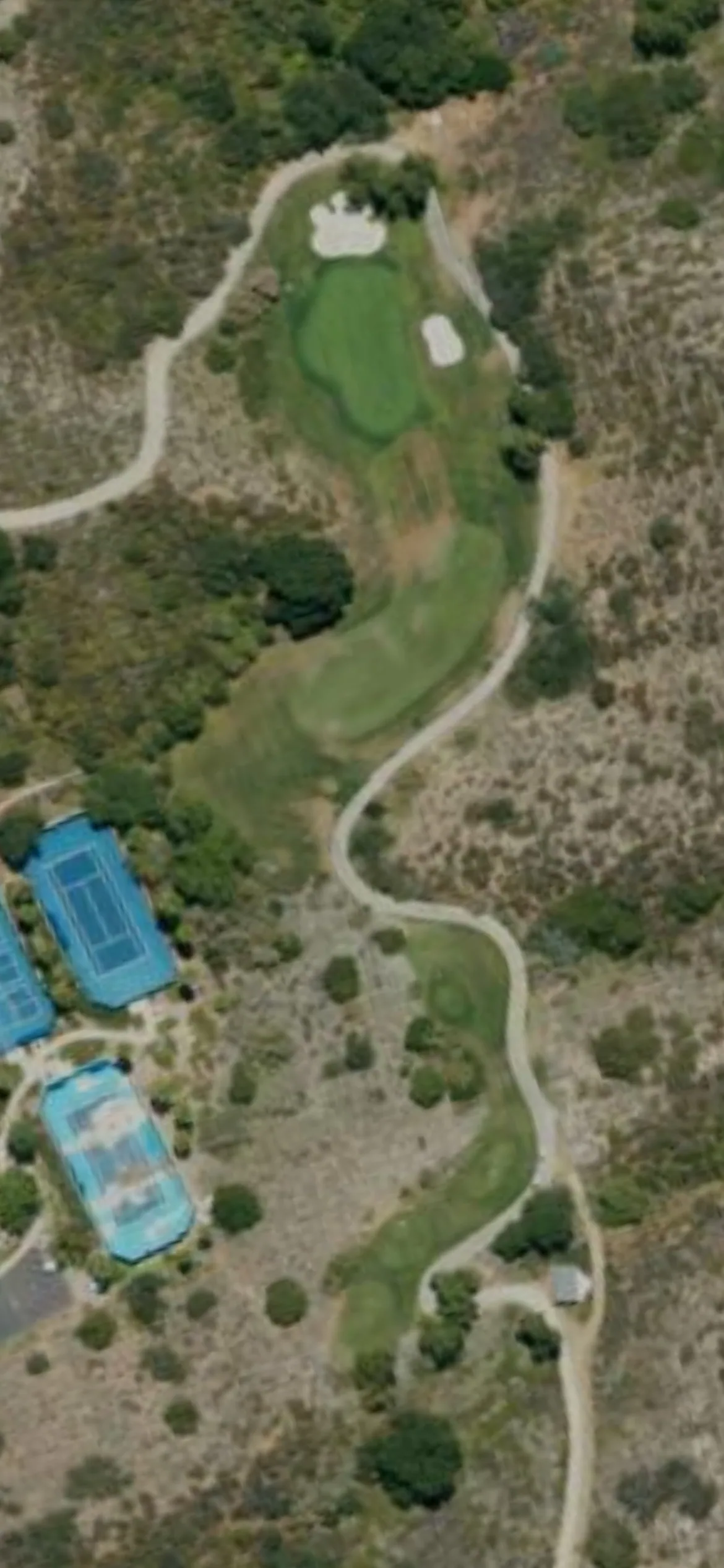 Glen Ivy Golf Club hole 17 aerial preview, par 3, 201 yards