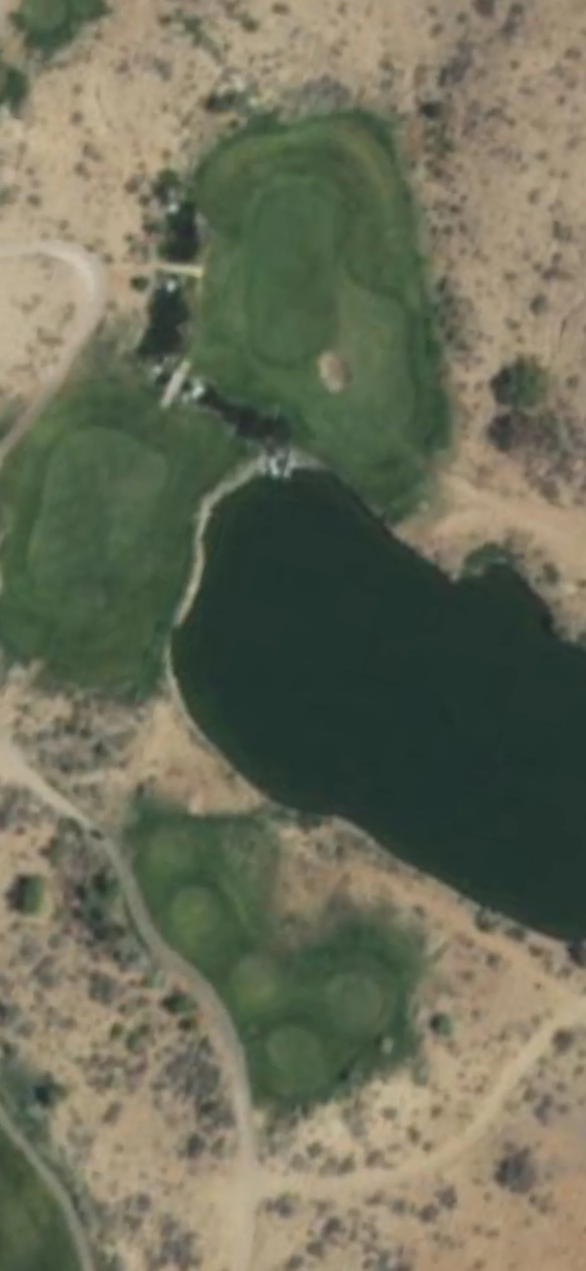 Twin Warriors GC hole 4 aerial preview, par 3, 197 yards