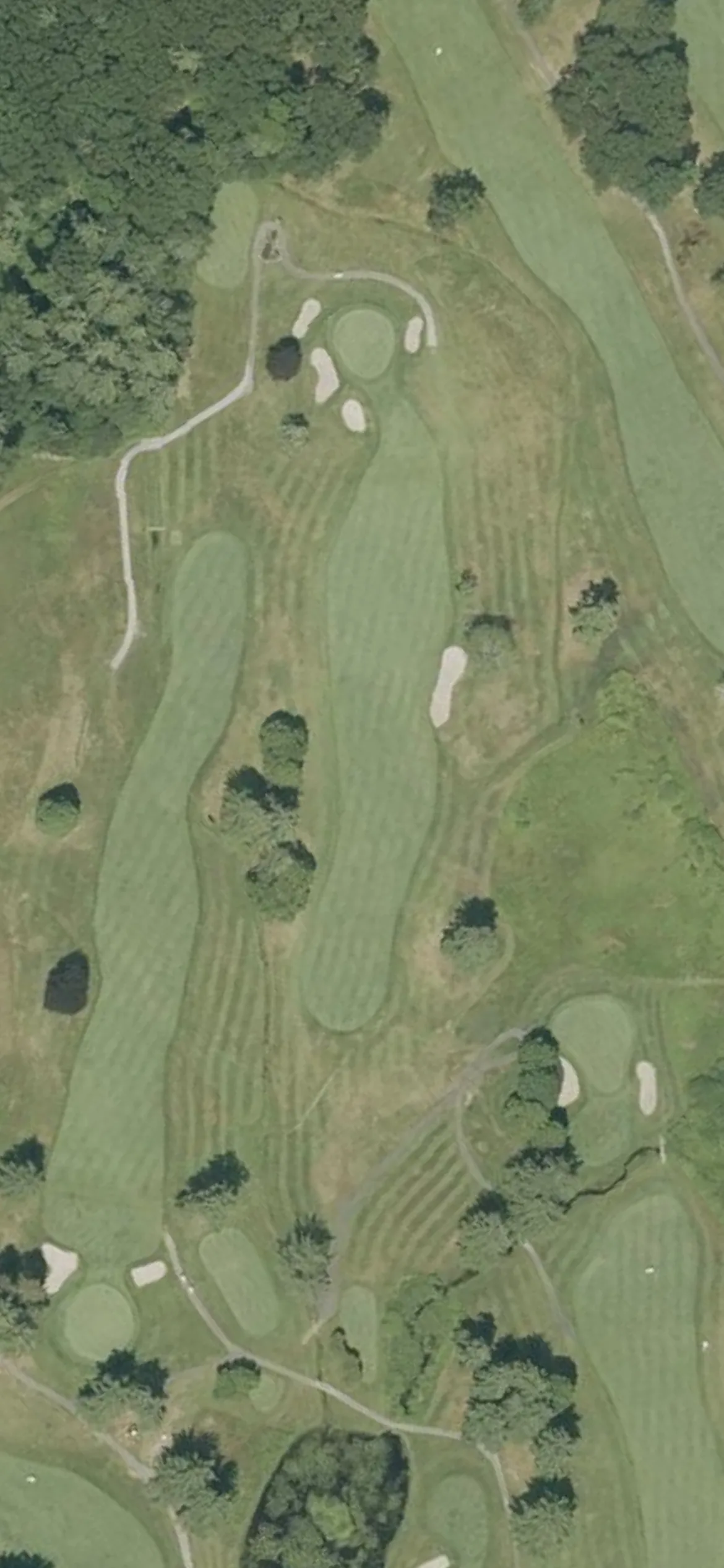 Haverhill Country Club hole 2 aerial preview, par 4, 356 yards