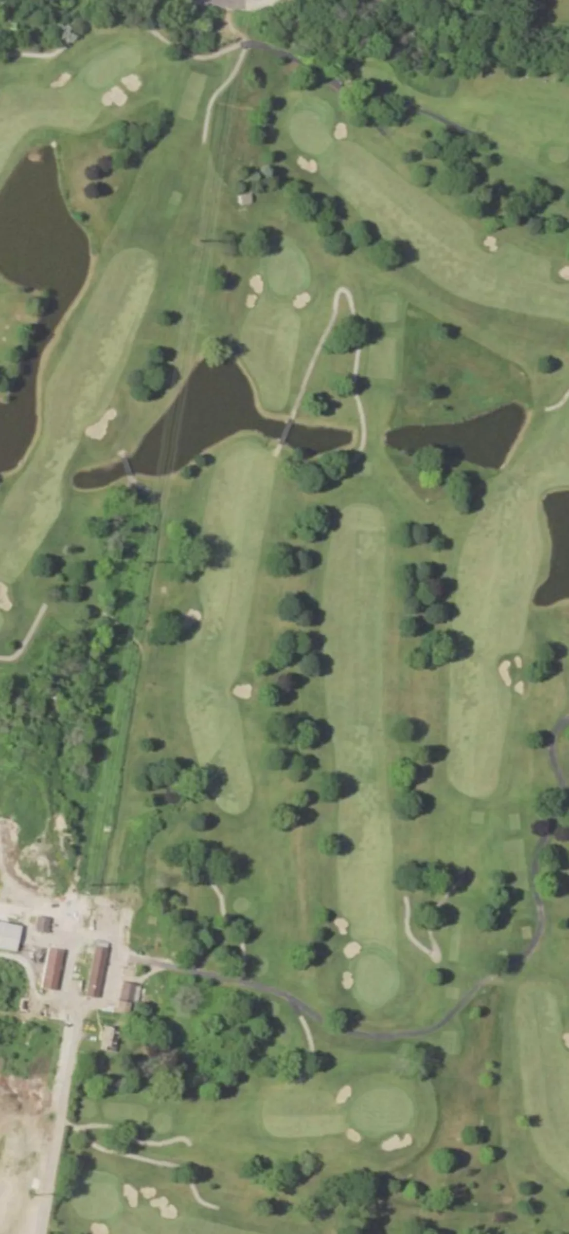 The Wisconsin Country Club hole 5 aerial preview, par 5, 519 yards