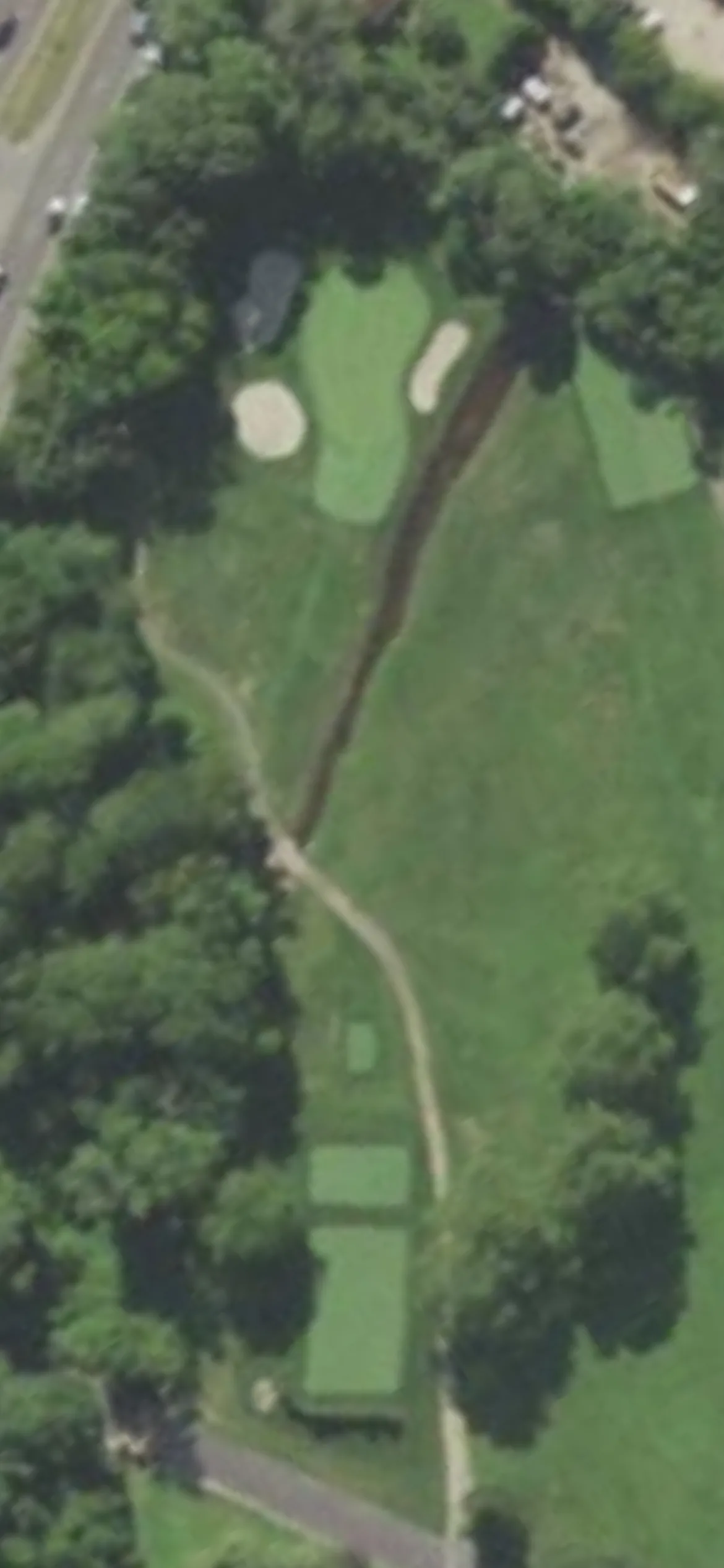 Glen Head Country Club hole 12 aerial preview, par 3, 170 yards