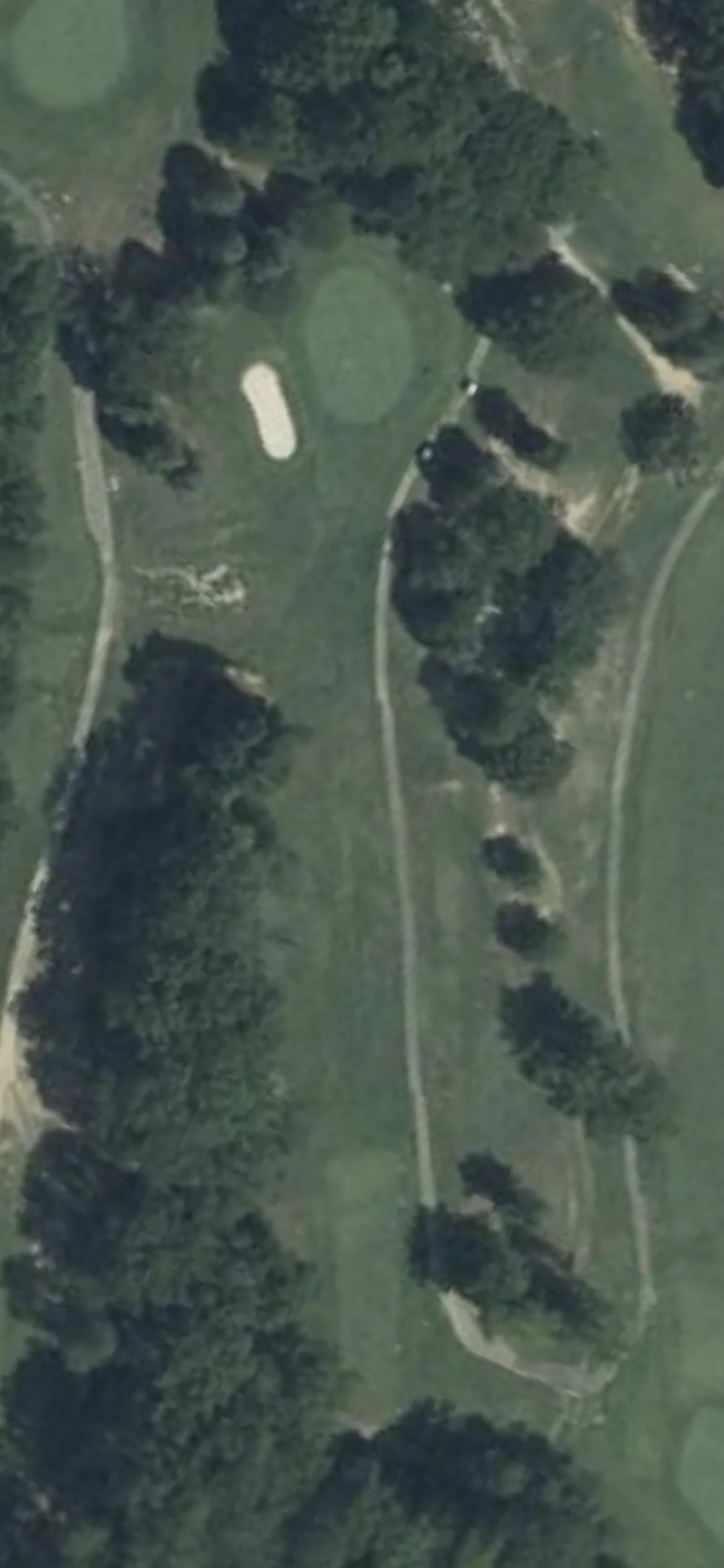 White Plains Golf Course hole 17 aerial preview, par 3, 200 yards