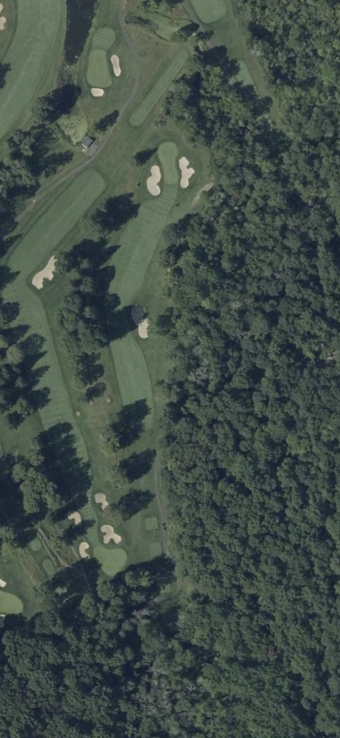Panther Valley Country Club hole 3 aerial preview, par 4, 425 yards