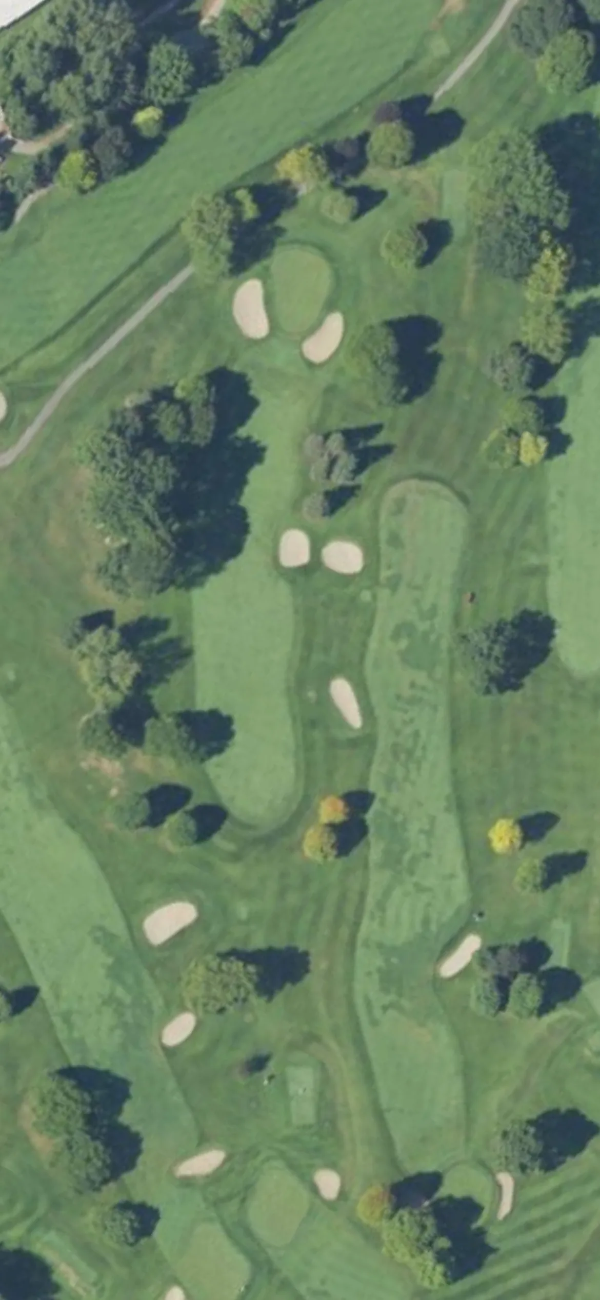 Kent Country Club hole 10 aerial preview, par 4, 310 yards