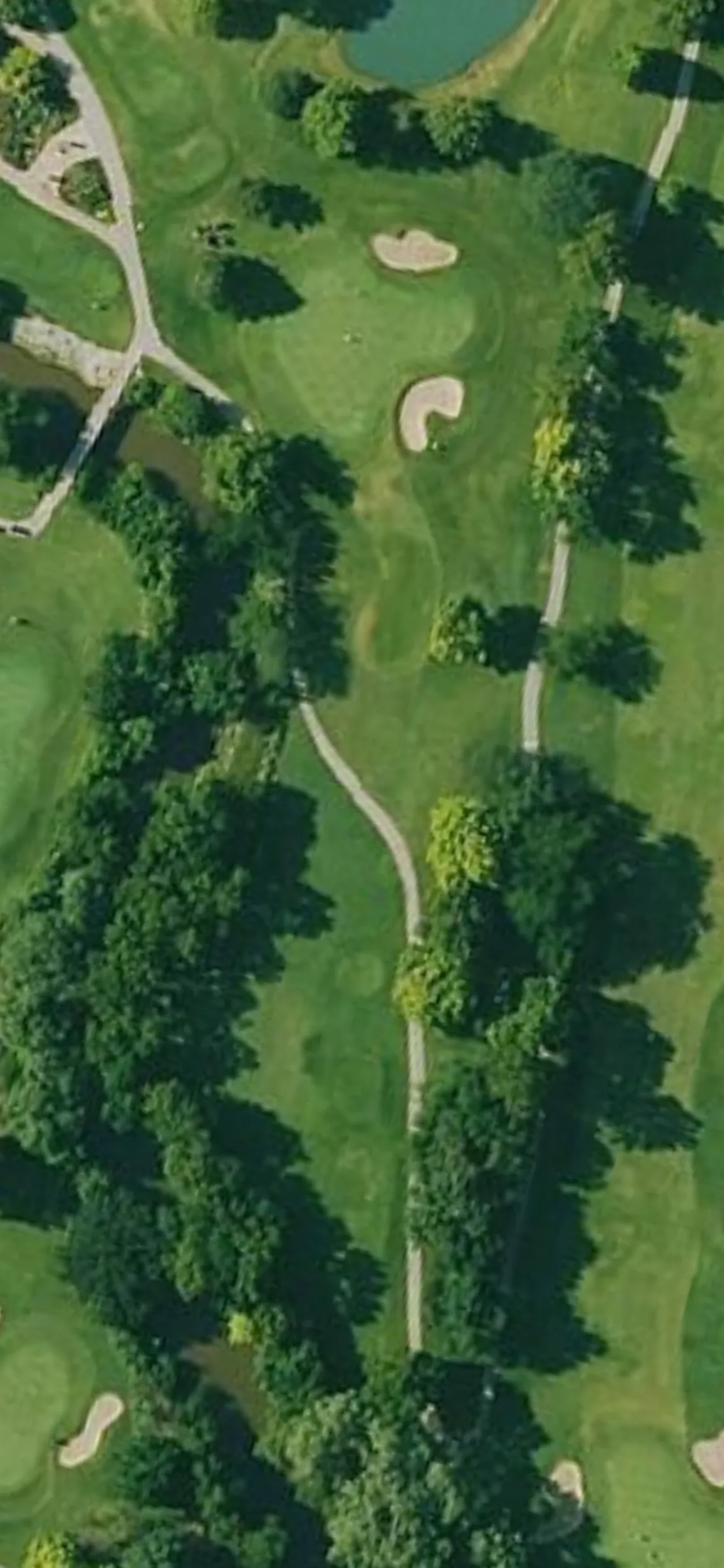 Rolling Hills Country Club hole 6 aerial preview, par 3, 203 yards