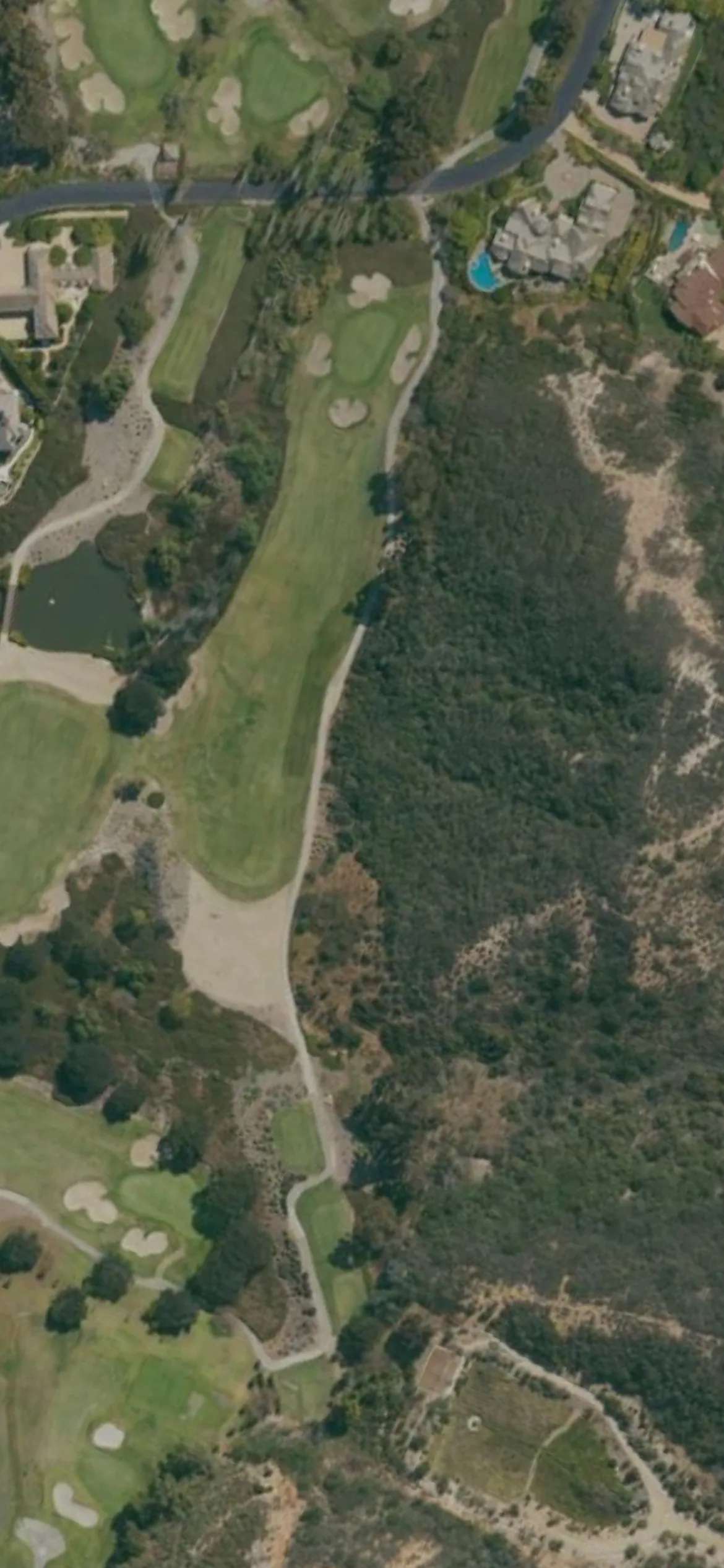 Del Mar Country Club hole 2 aerial preview, par 4, 393 yards