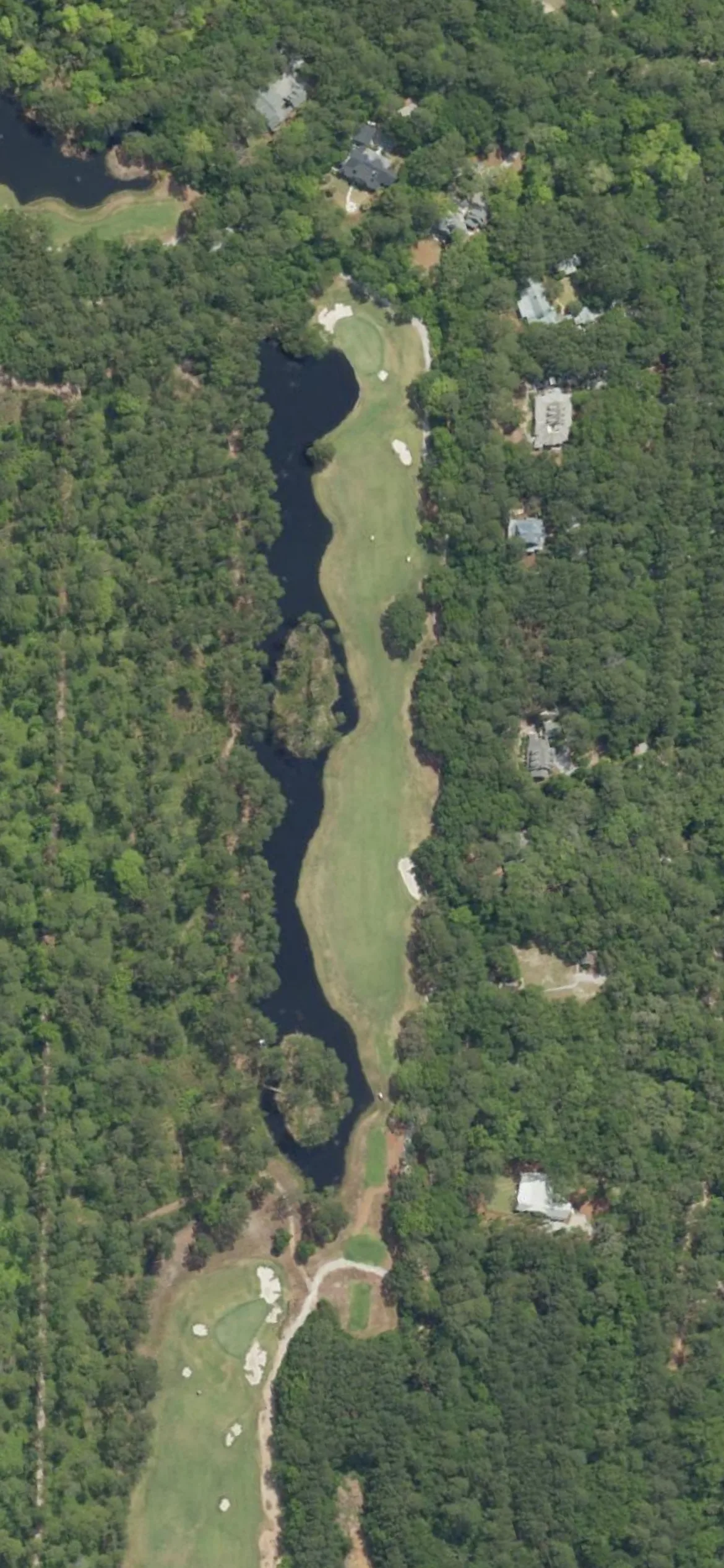Old Tabby Links hole 12 aerial preview, par 5, 590 yards