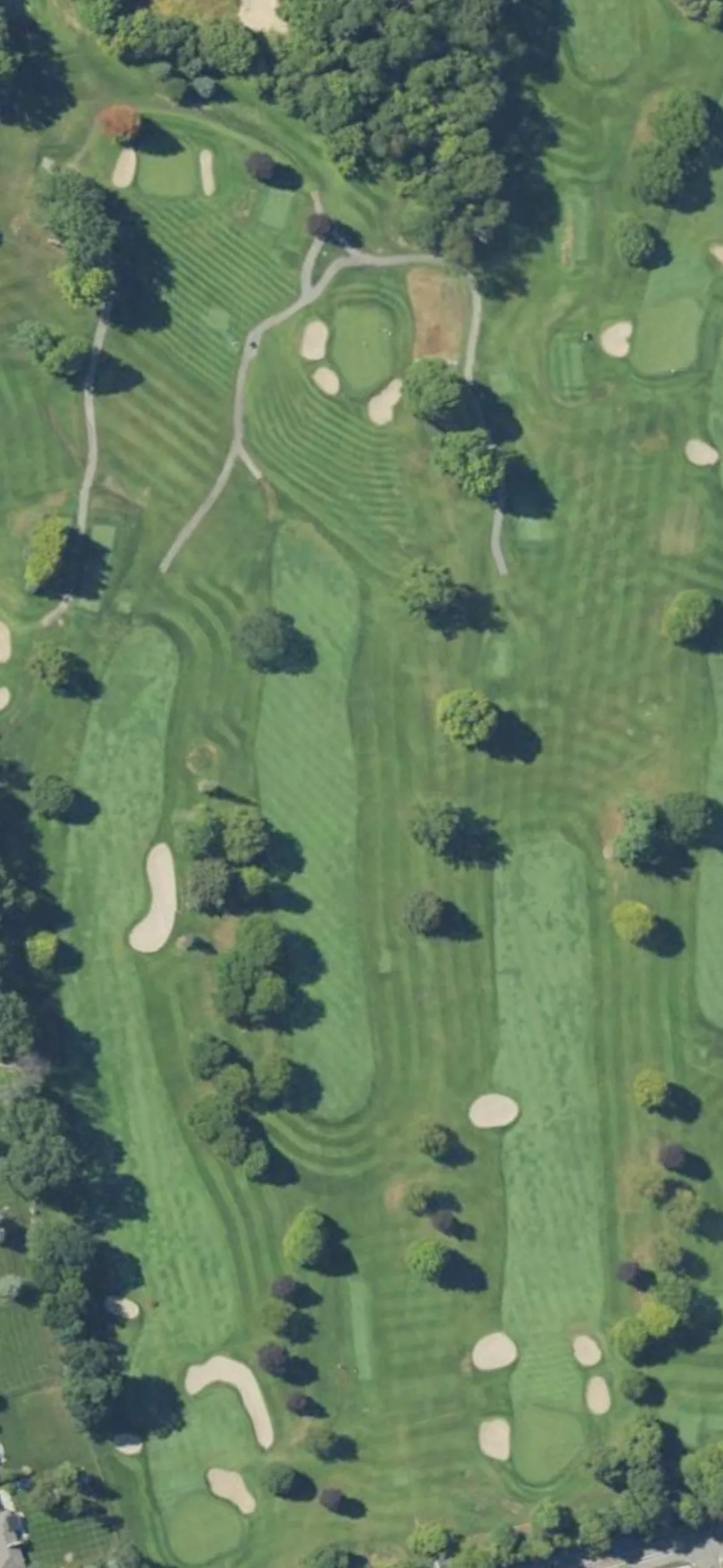 Kent Country Club hole 7 aerial preview, par 4, 390 yards