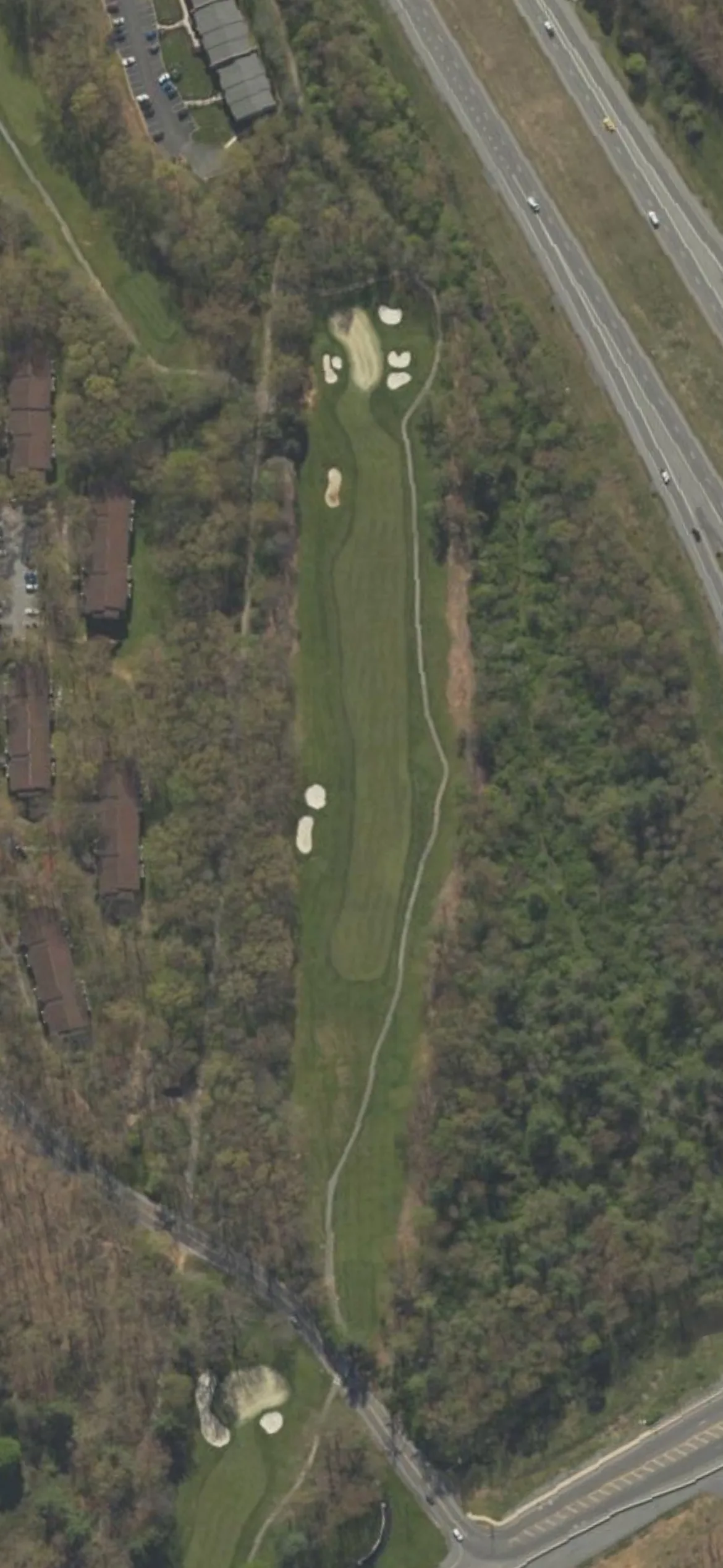 Toftrees Golf Resort hole 12 aerial preview, par 4, 431 yards