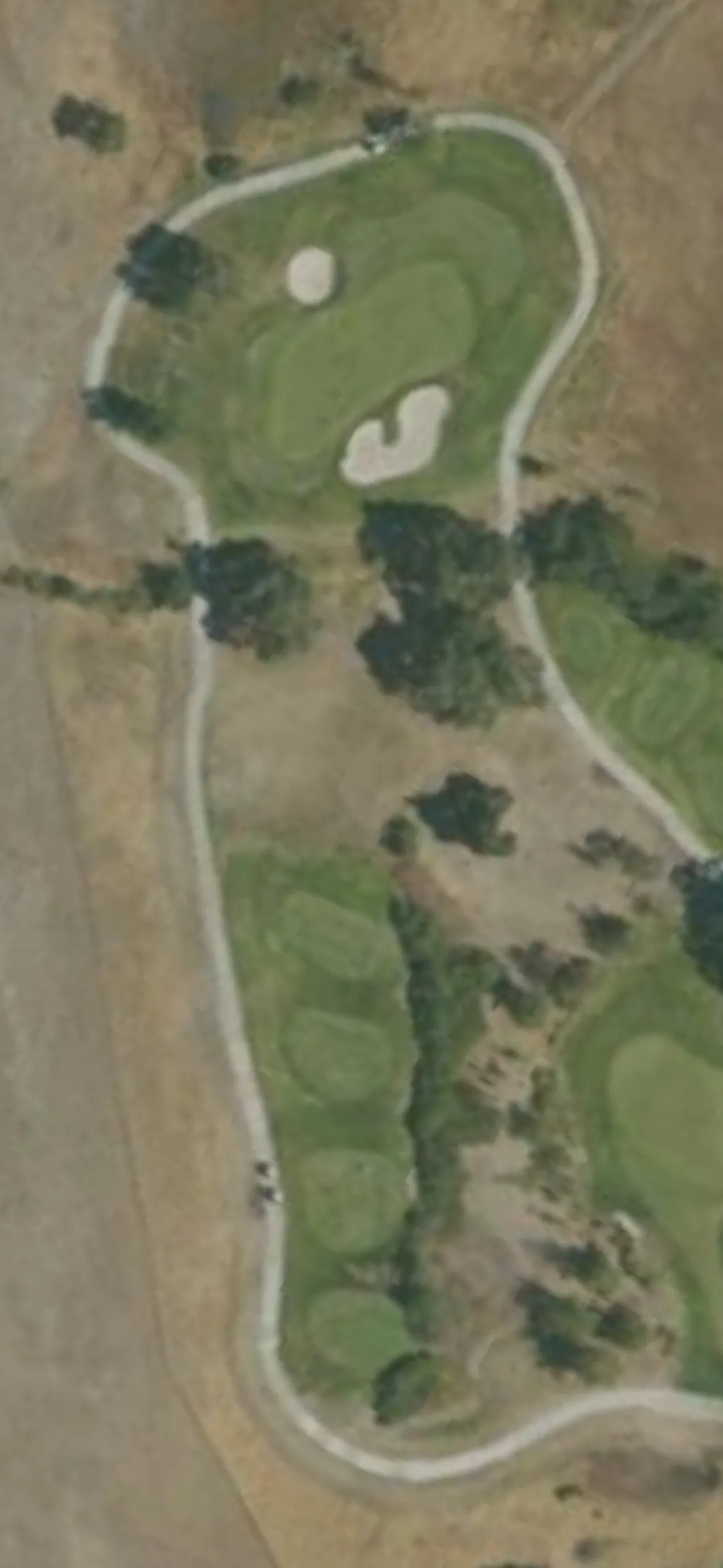 Coyote Creek GC - Tournament hole 7 aerial preview, par 3, 168 yards