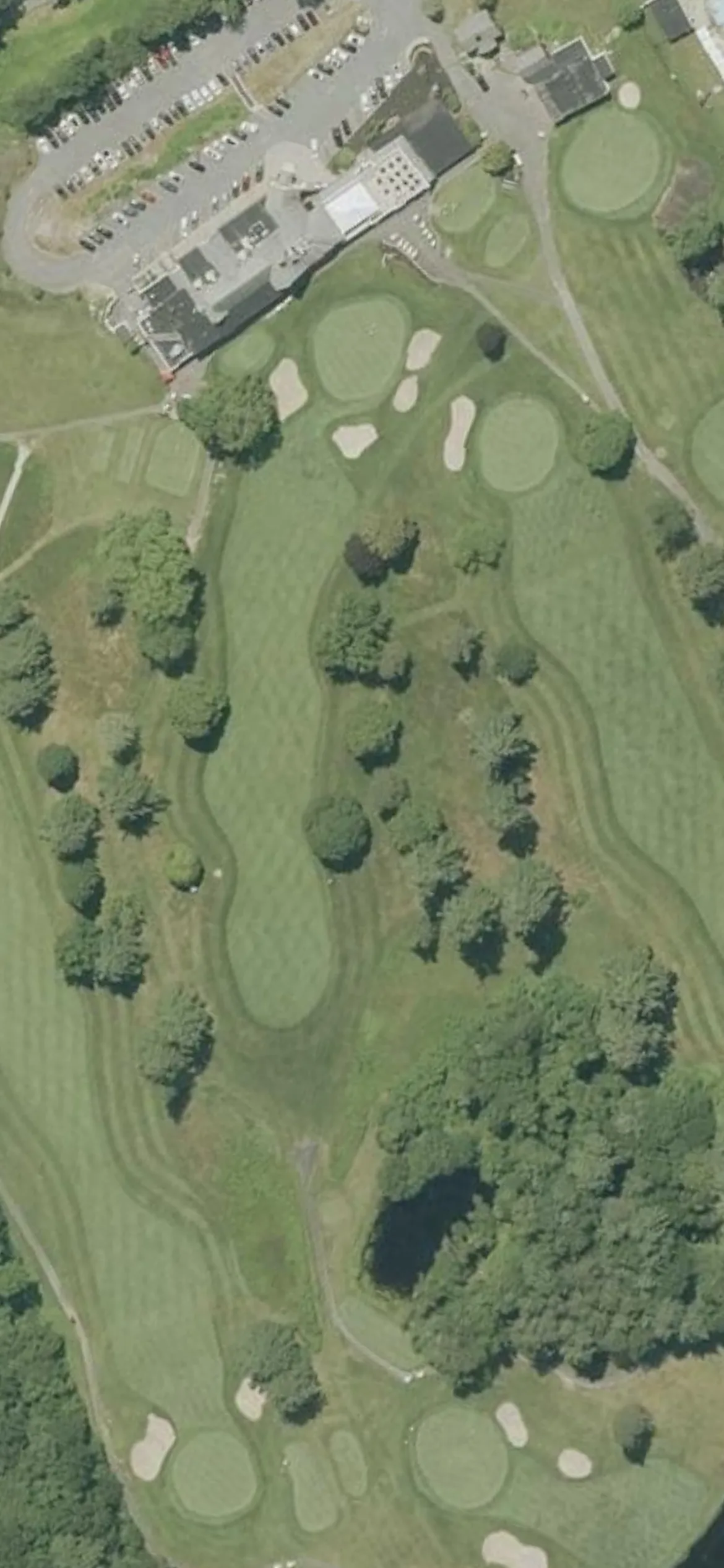Haverhill Country Club hole 18 aerial preview, par 4, 361 yards