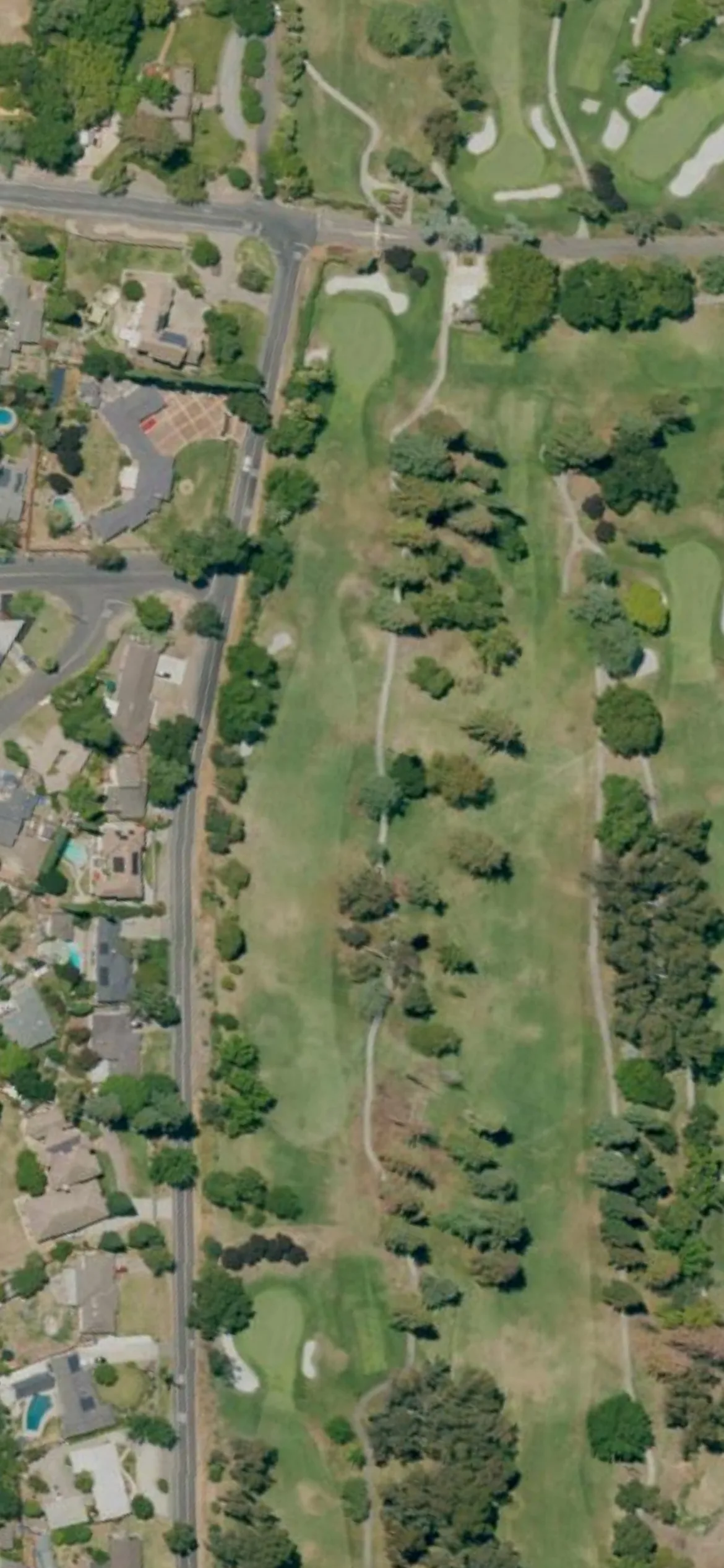 Stockton GCC hole 6 aerial preview, par 4, 372 yards