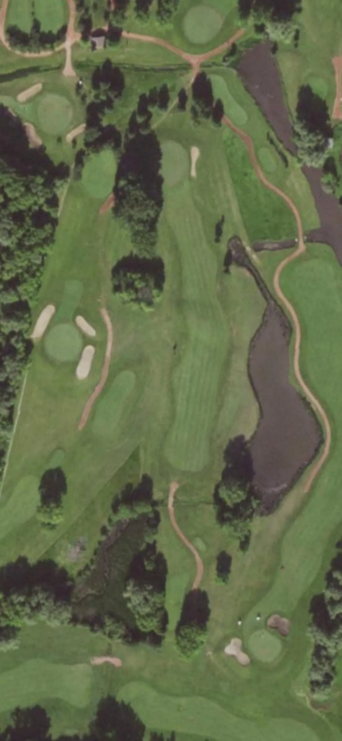 Western Lakes hole 12 aerial preview, par 4, 372 yards