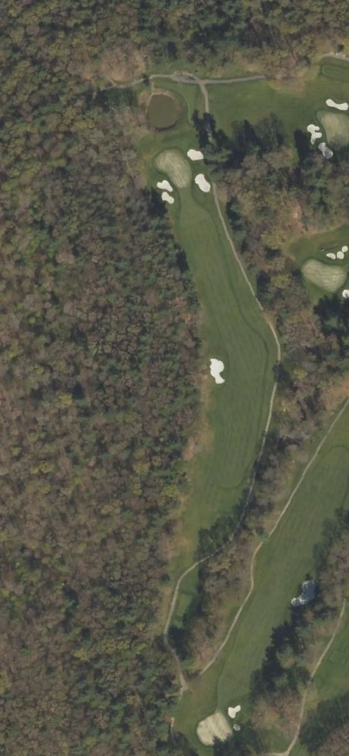 Toftrees Golf Resort hole 5 aerial preview, par 4, 427 yards