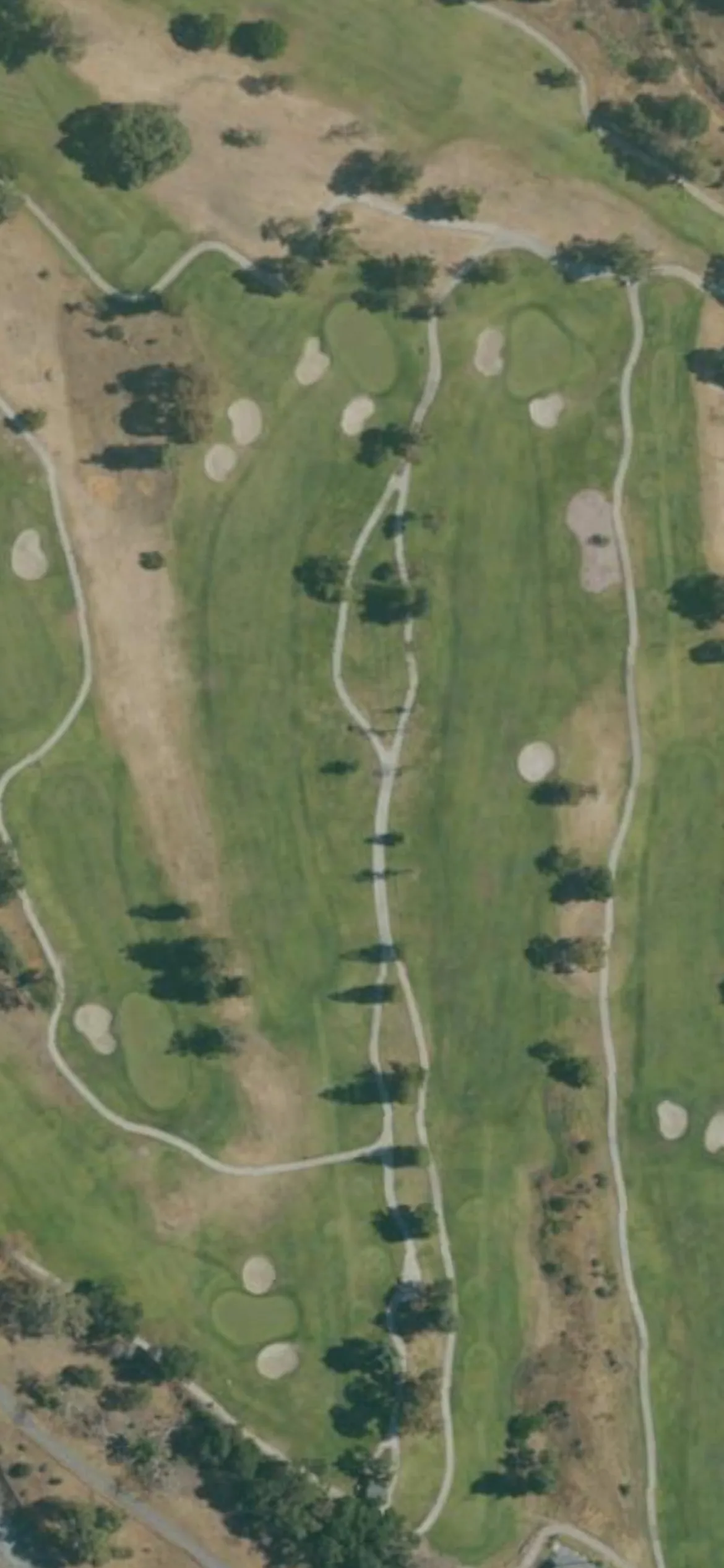 Coyote Creek GC - Valley hole 5 aerial preview, par 4, 386 yards