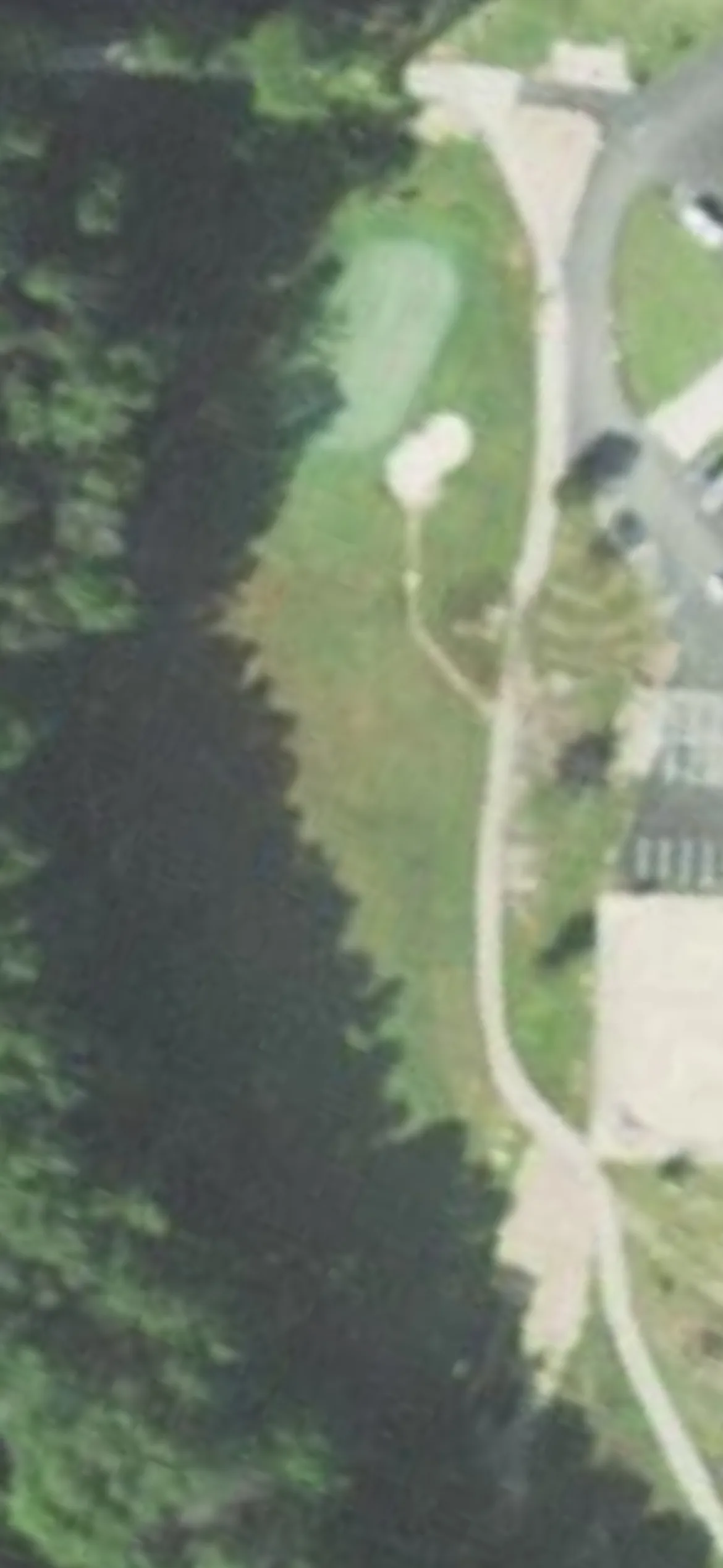King's Grant G&CC hole 13 aerial preview, par 3, 140 yards