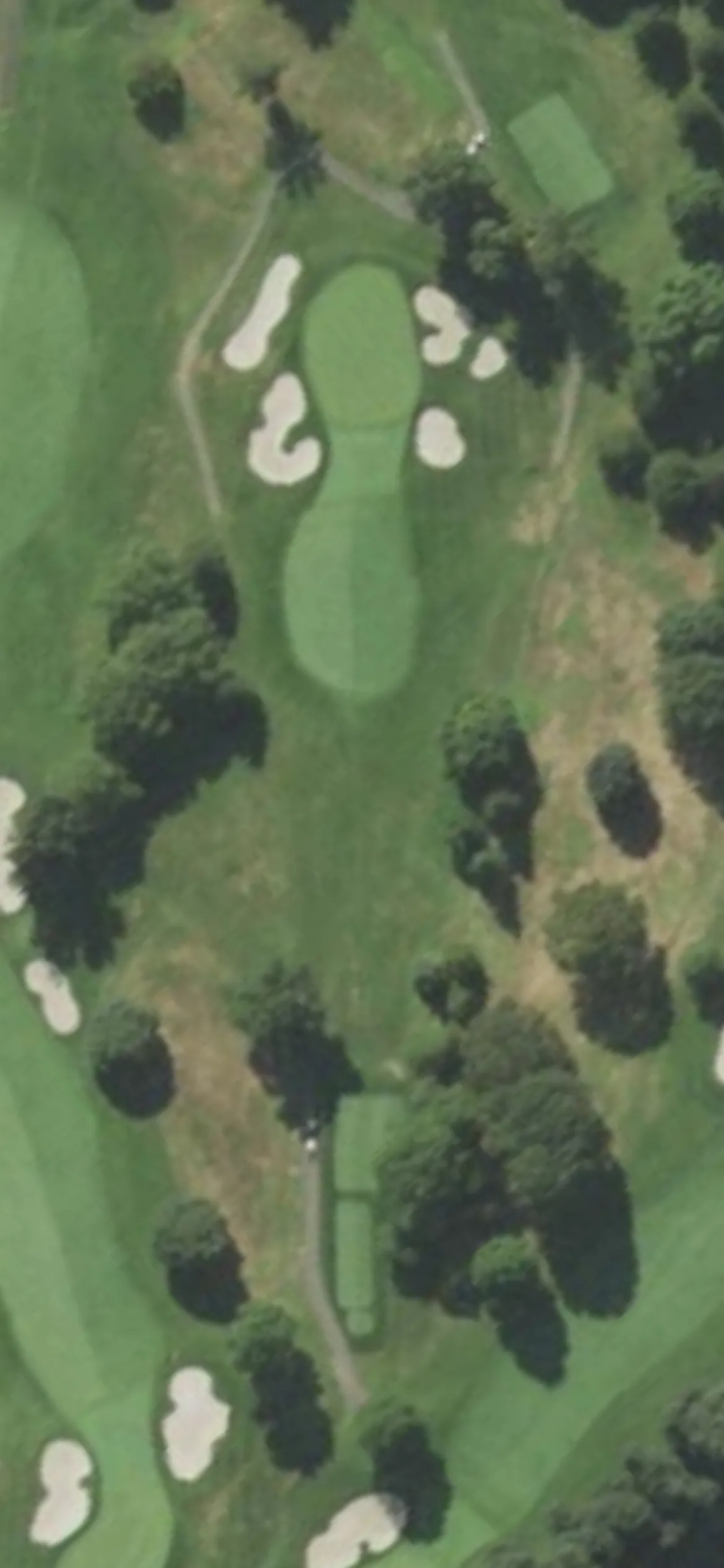 Glen Head Country Club hole 4 aerial preview, par 3, 217 yards