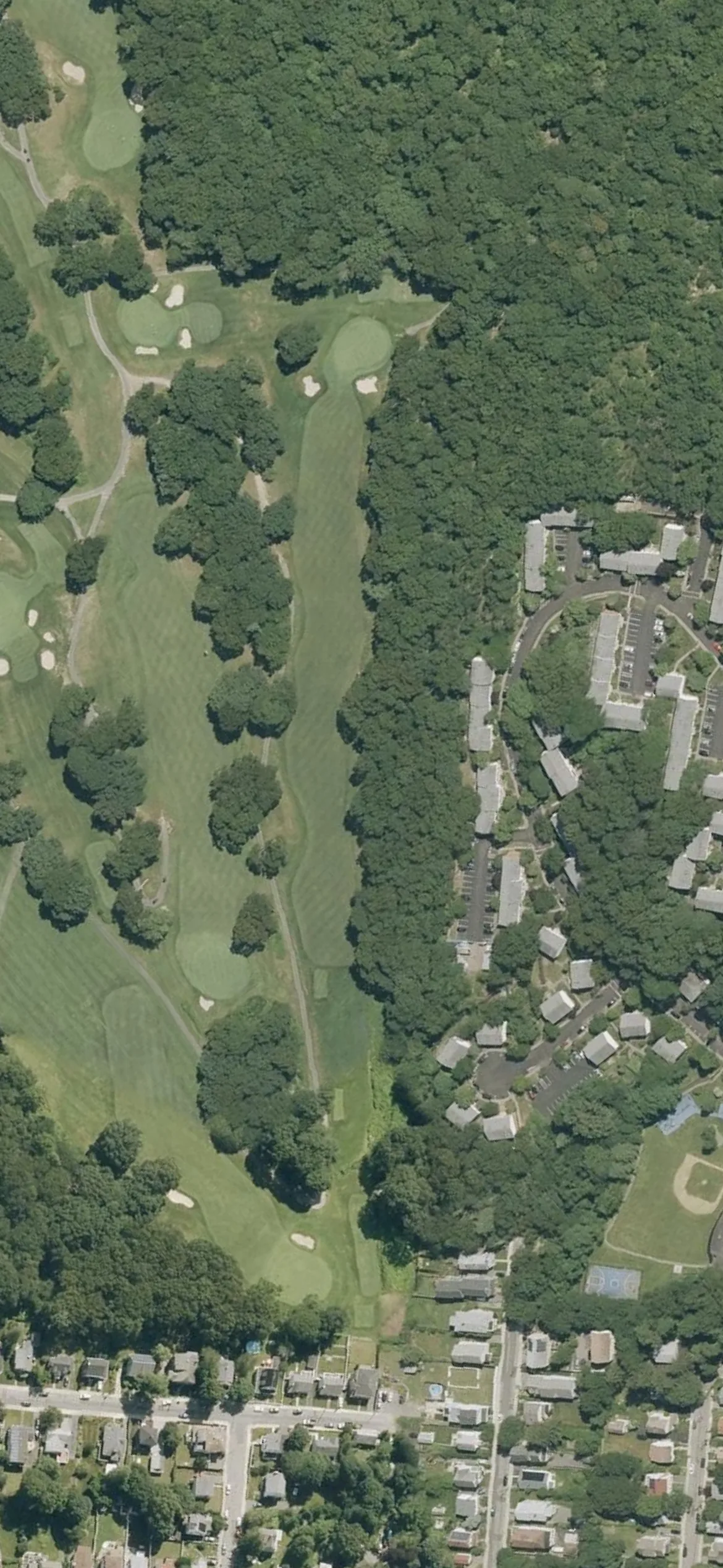 George Wright Municipal Golf Course hole 3 aerial preview, par 5, 527 yards