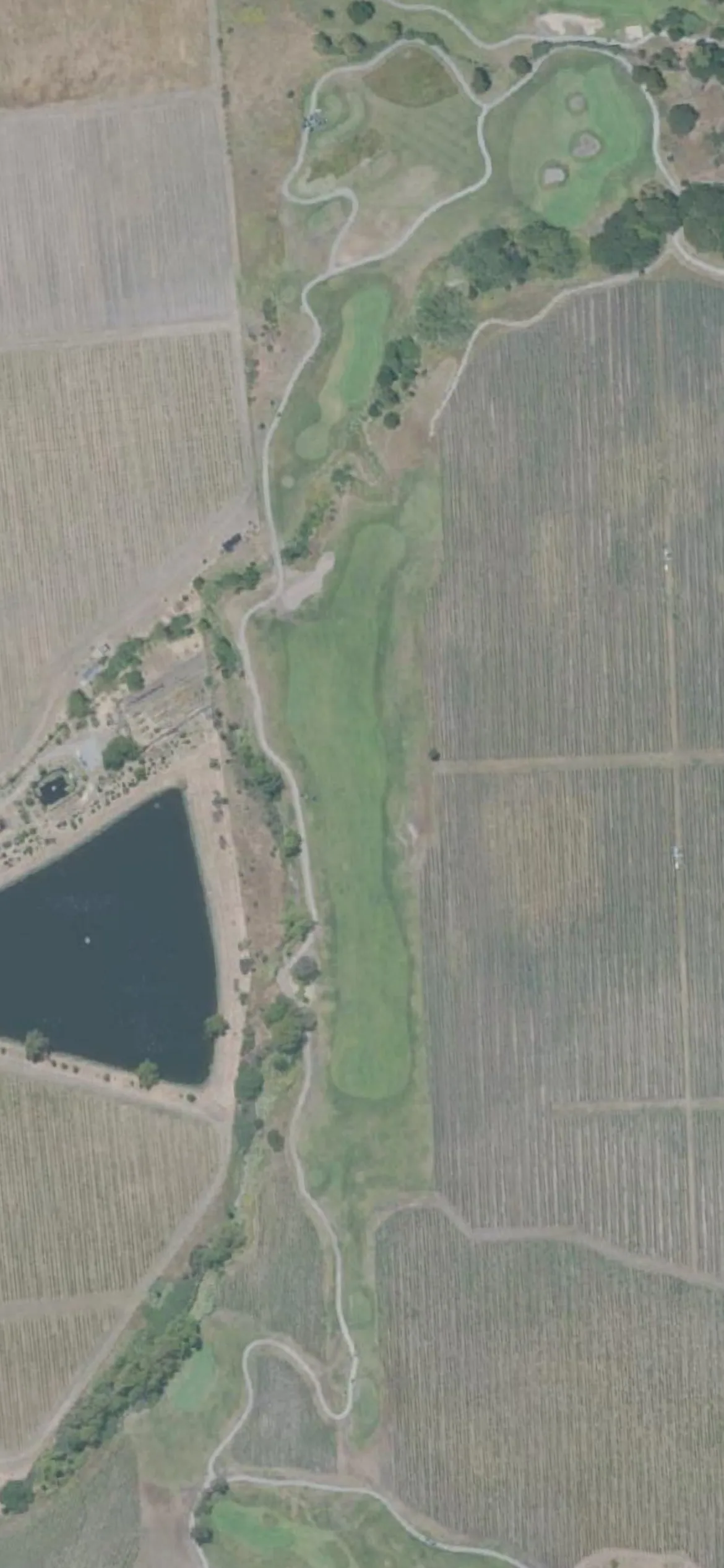 Chardonnay GC hole 7 aerial preview, par 5, 580 yards
