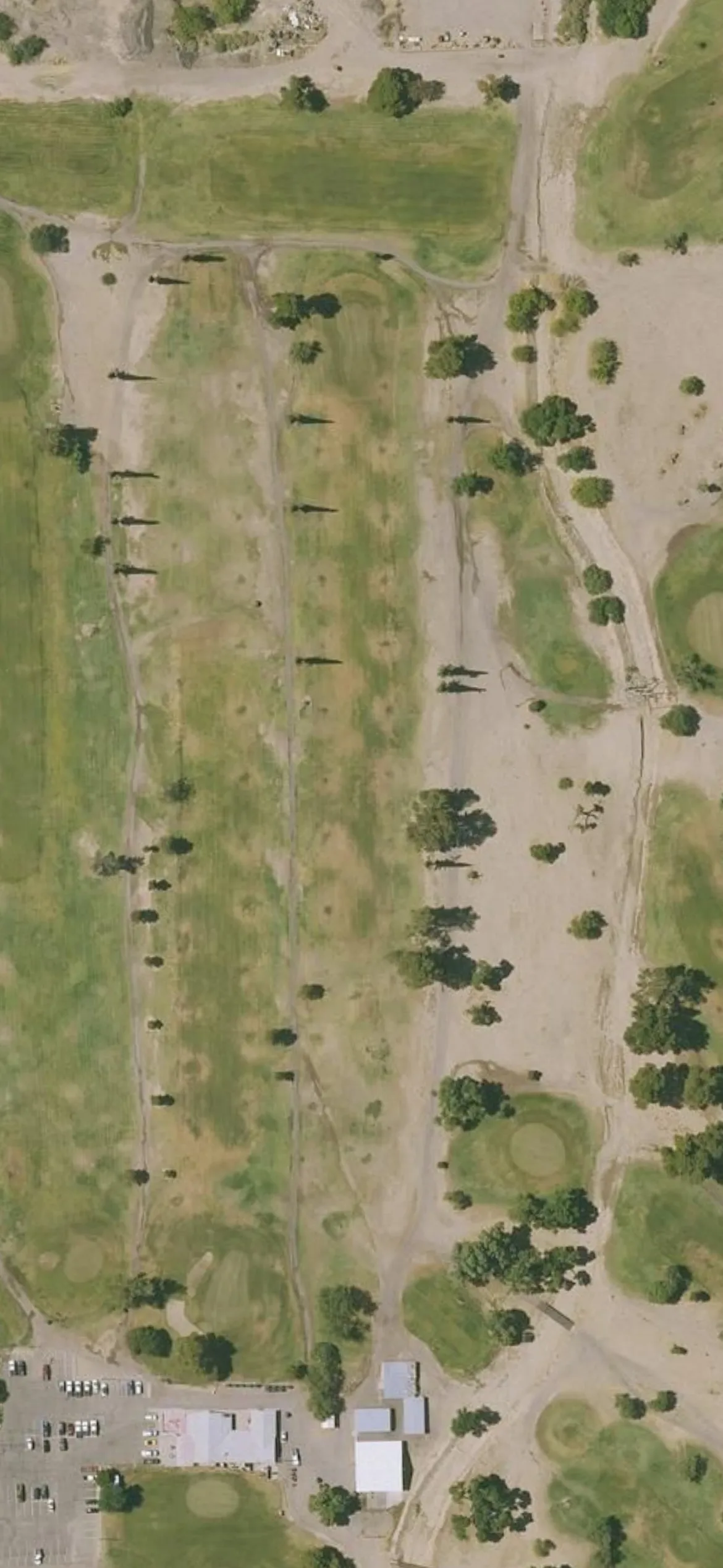 Safford Mt Graham GC hole 8 aerial preview, par 4, 410 yards