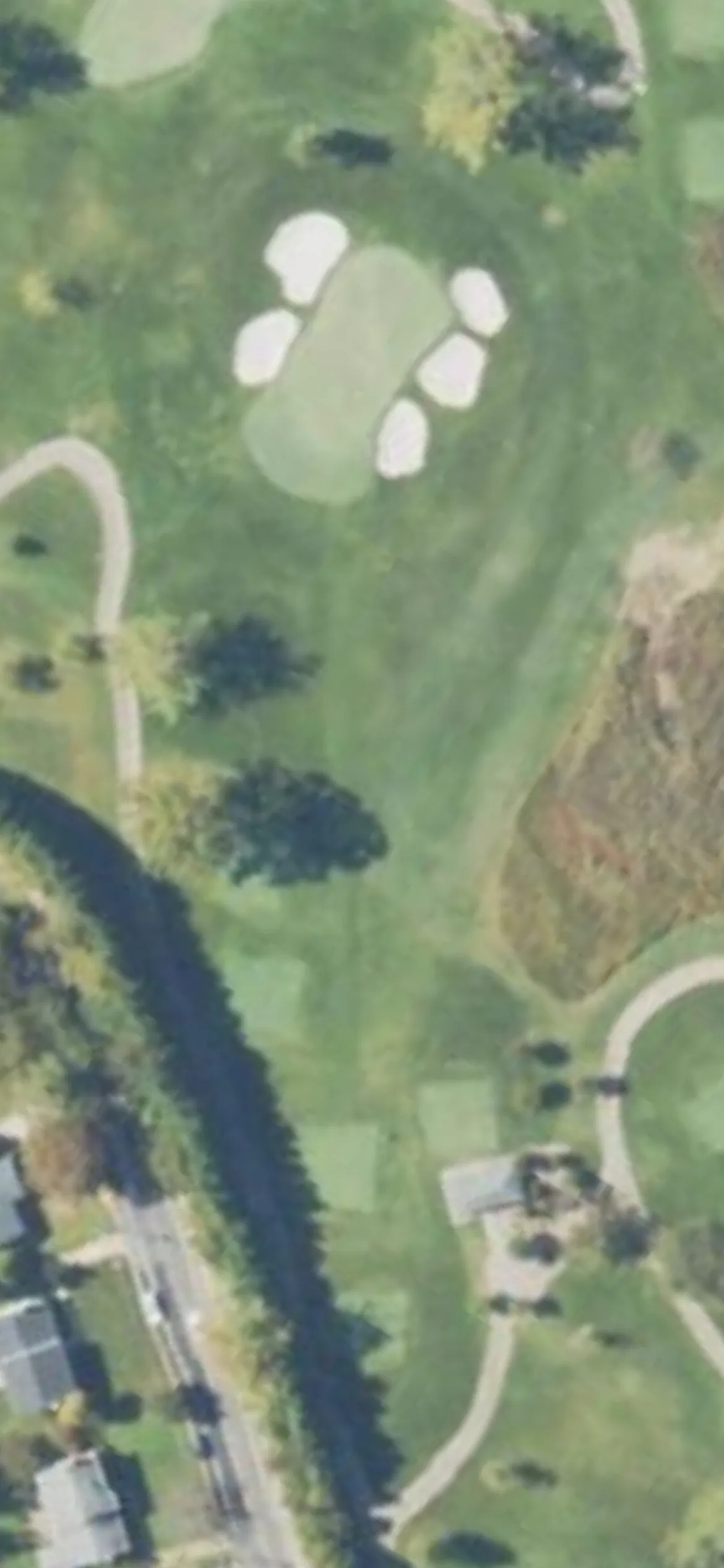 Westwood Country Club hole 15 aerial preview, par 3, 169 yards
