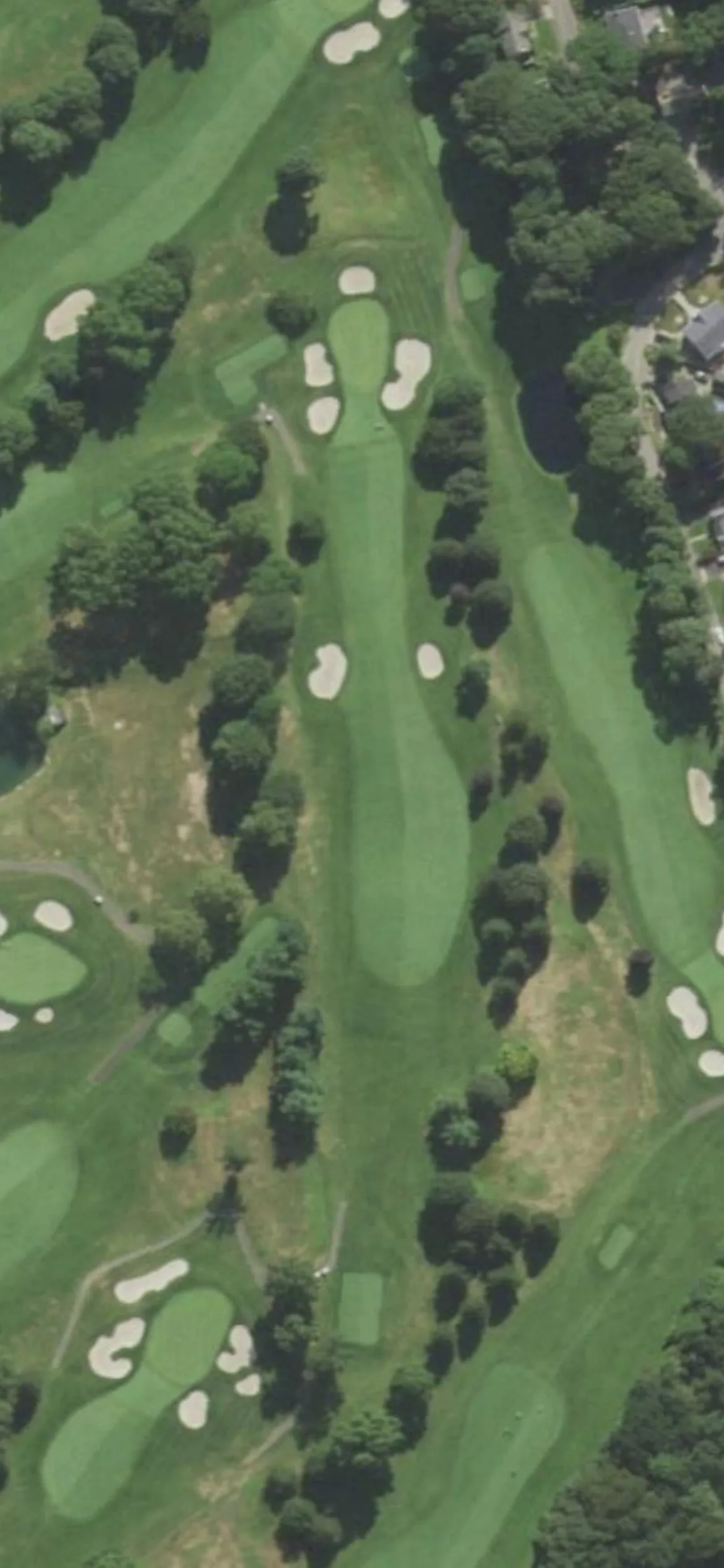 Glen Head Country Club hole 5 aerial preview, par 4, 350 yards