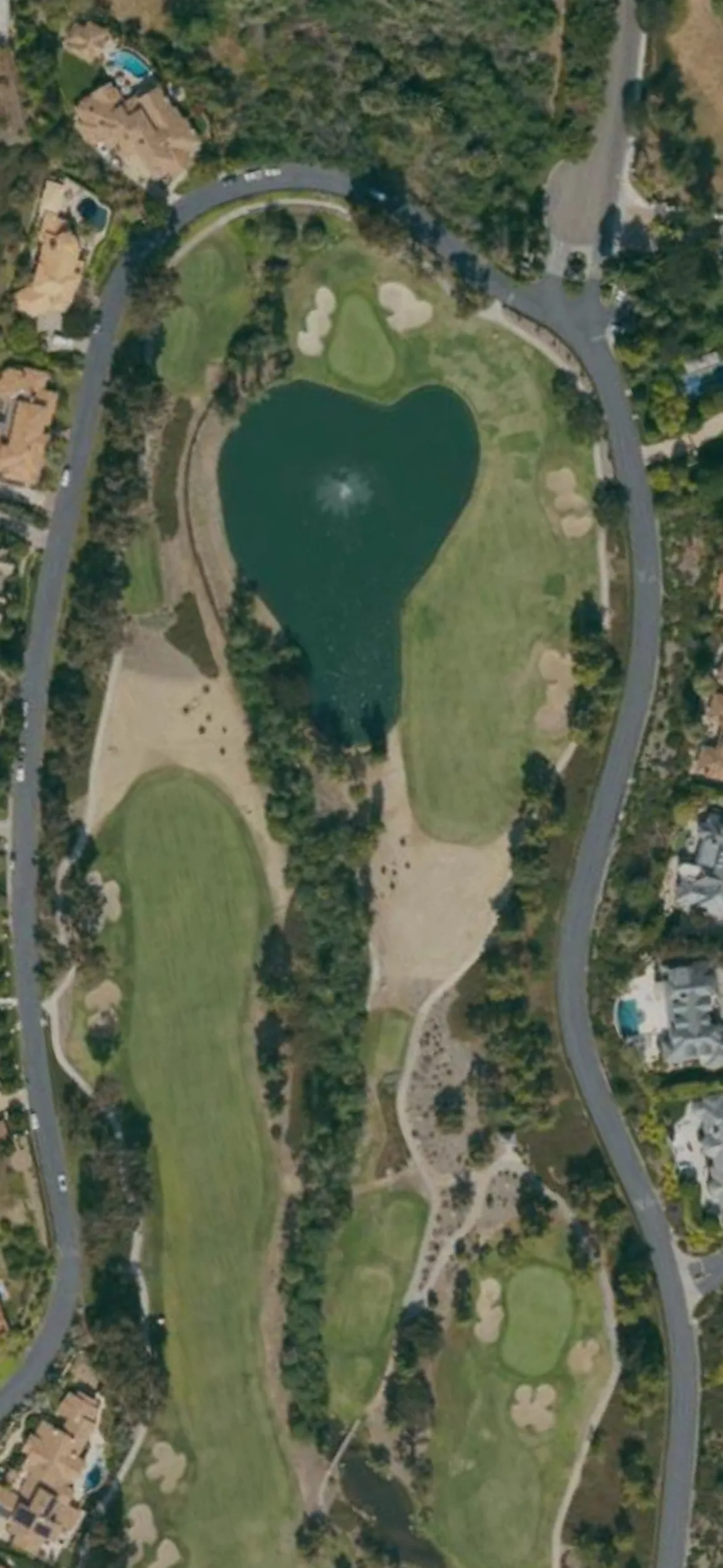 Del Mar Country Club hole 14 aerial preview, par 4, 442 yards