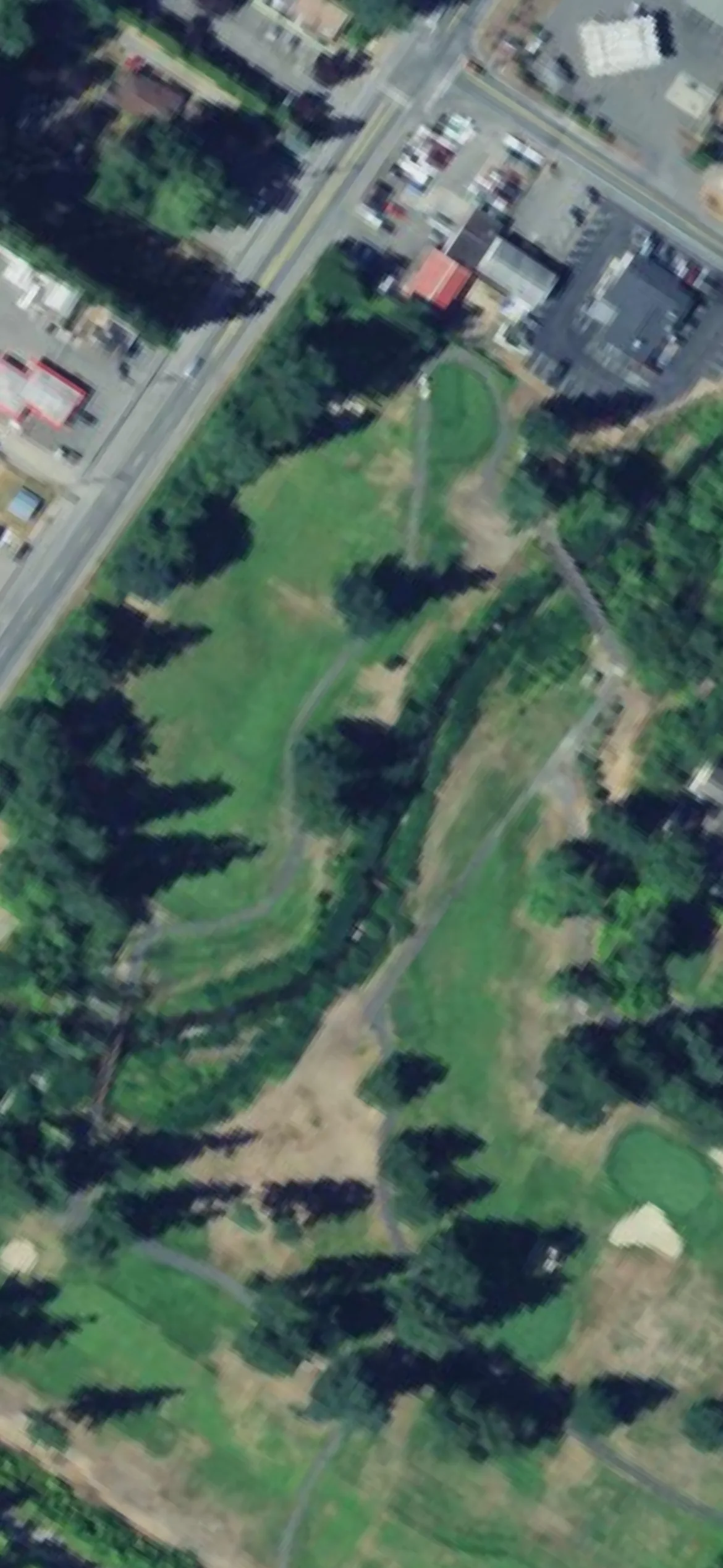 Kitsap Golf & Country Club hole 12 aerial preview, par 4, 301 yards