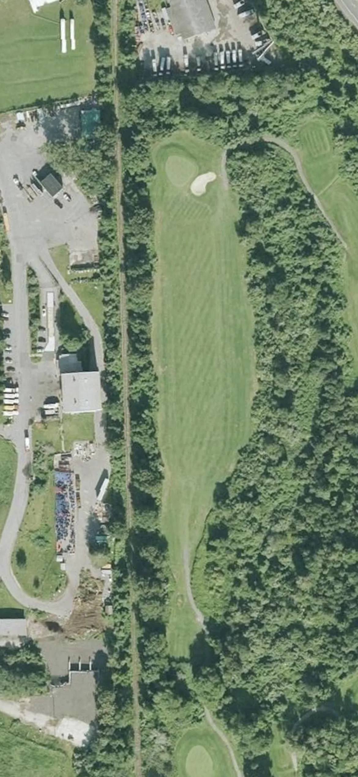 Whaling City Golf Course hole 15 aerial preview, par 4, 346 yards