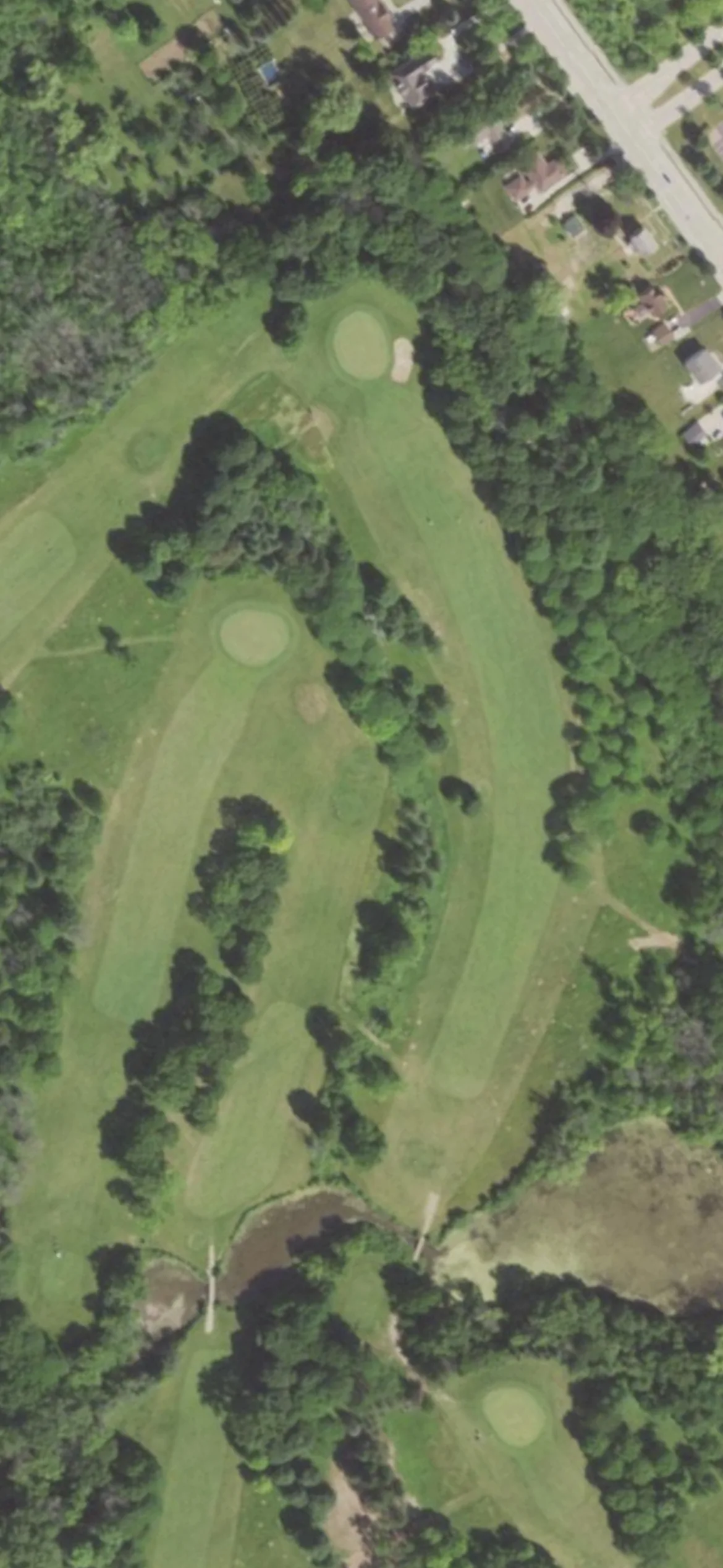 Dretzka Park GC hole 14 aerial preview, par 5, 512 yards