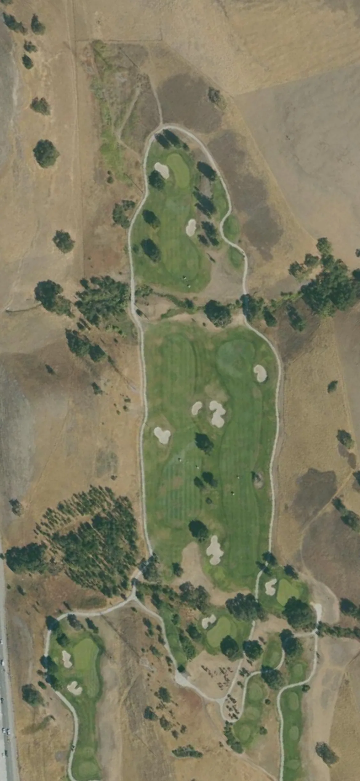 Coyote Creek GC - Tournament hole 3 aerial preview, par 5, 550 yards