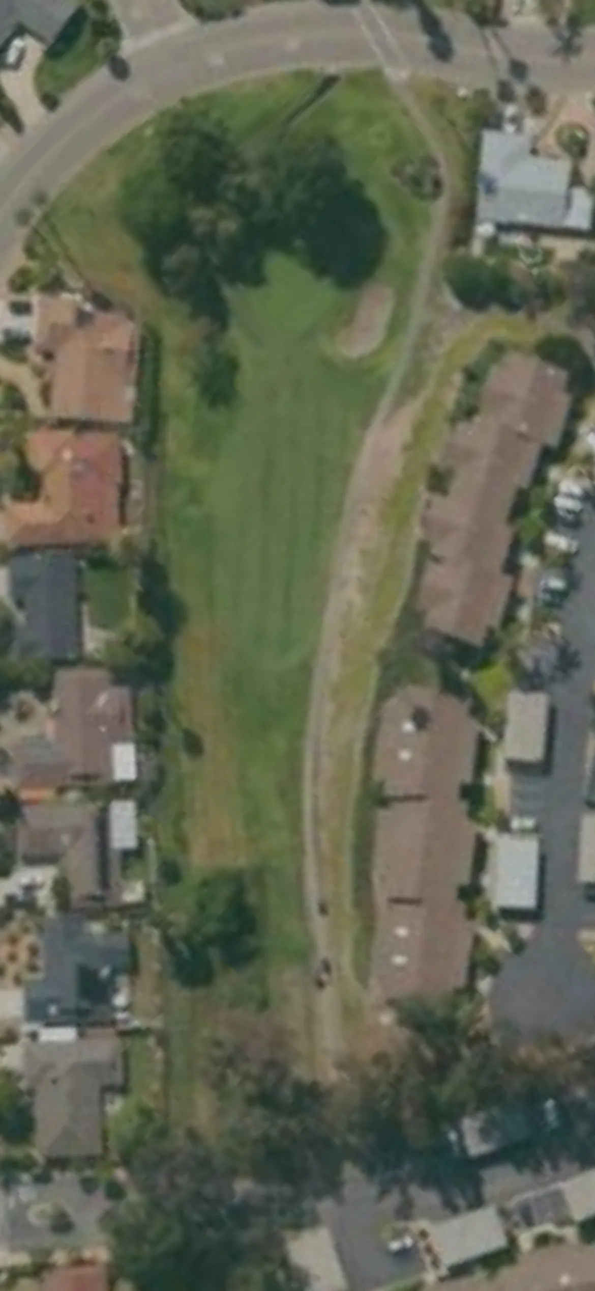 The Links at Lakehouse hole 11 aerial preview, par 3, 168 yards