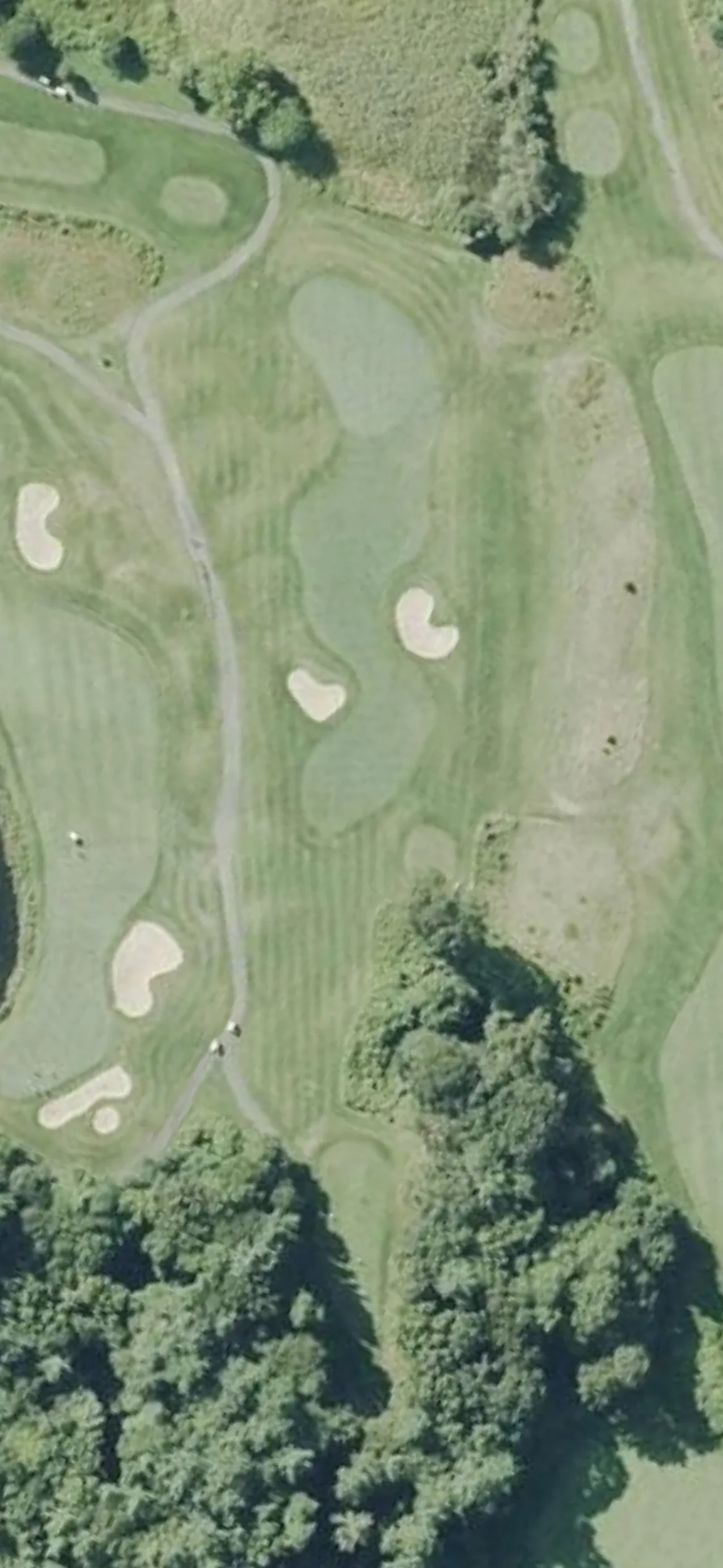 Olde Scotland Links hole 13 aerial preview, par 3, 238 yards